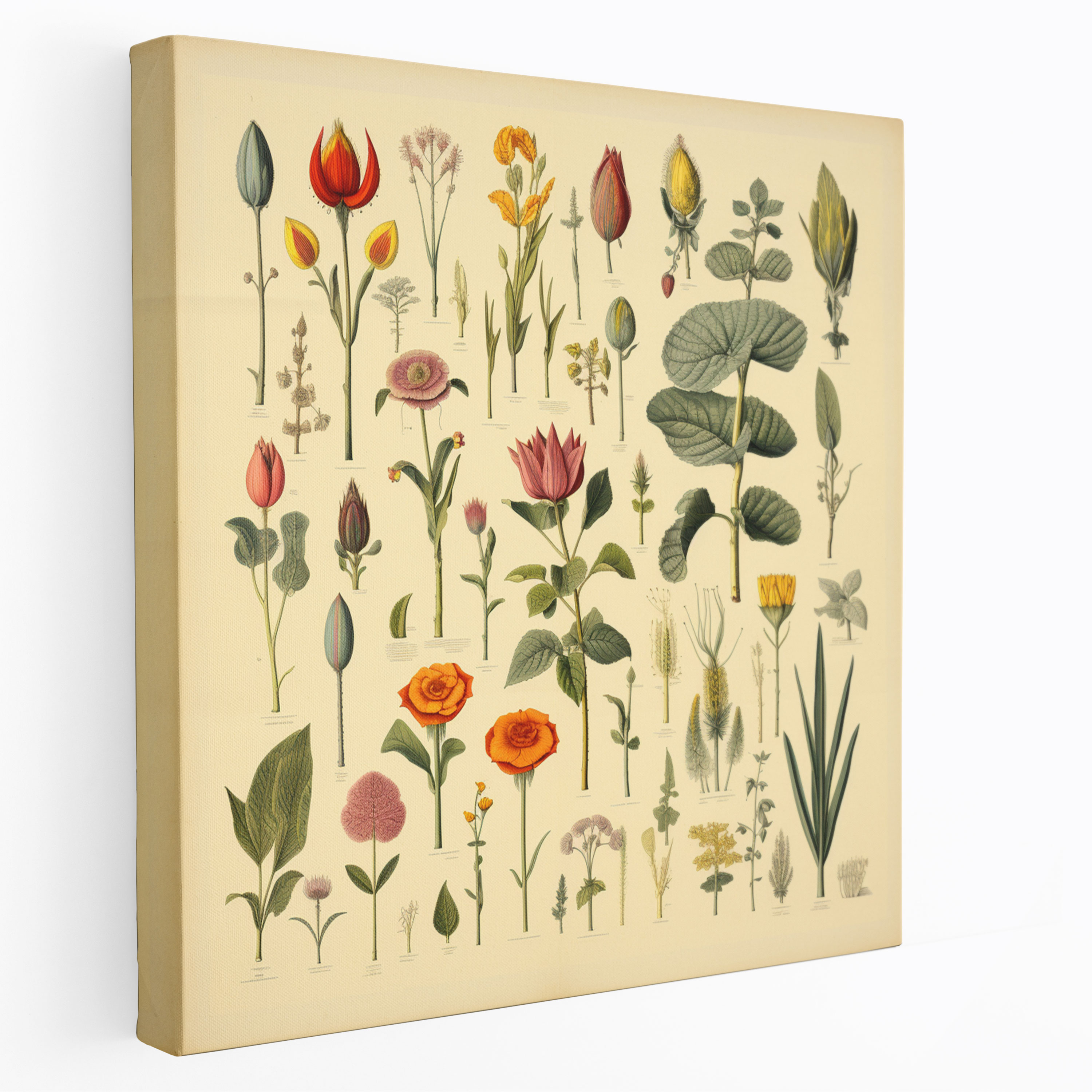 Leaves Canvas Print - Leaves, Vintage, Wall Art, Wall Decoration