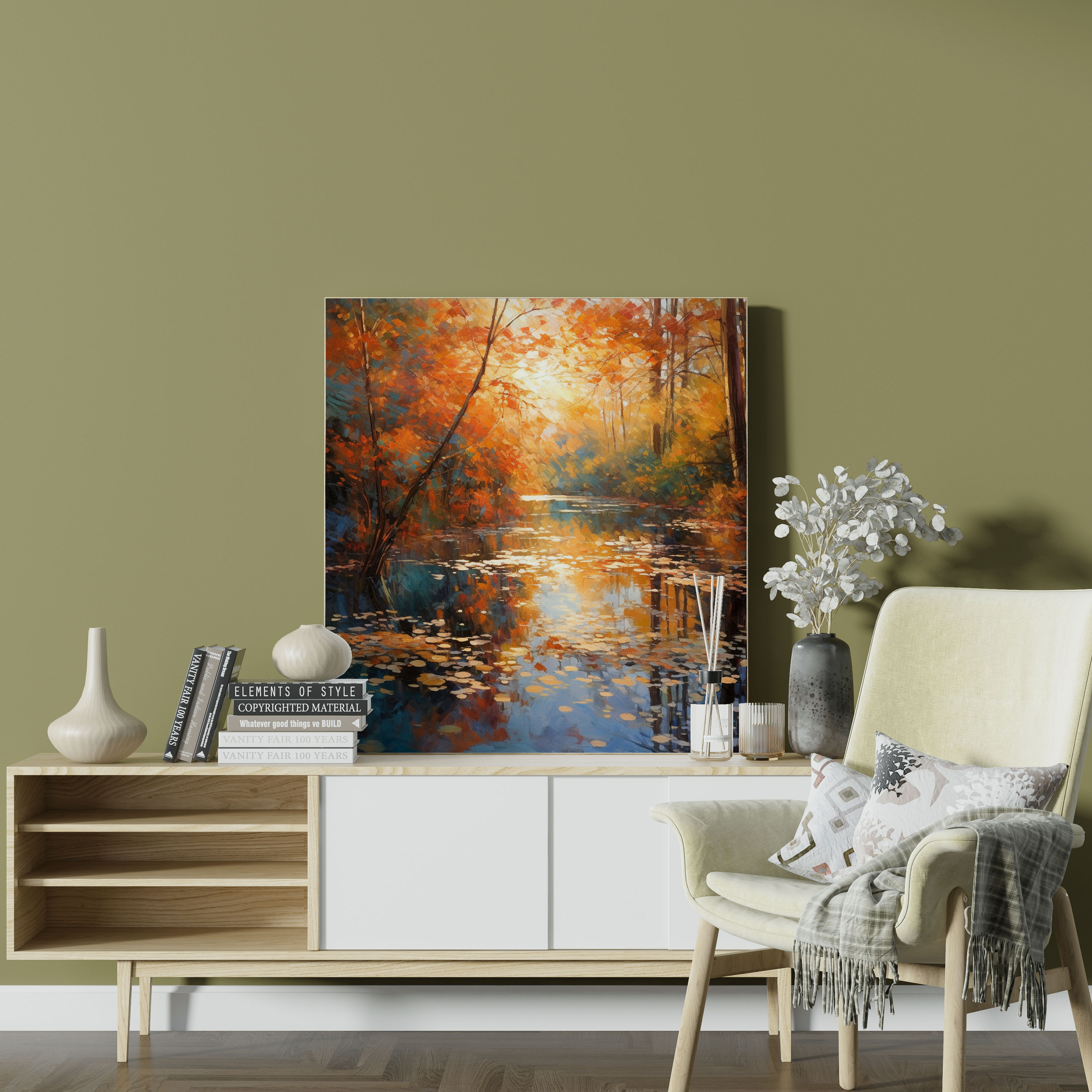 Blätter Leinwandbild - Blätter Leinwand Wanddekoration Wohnkultur