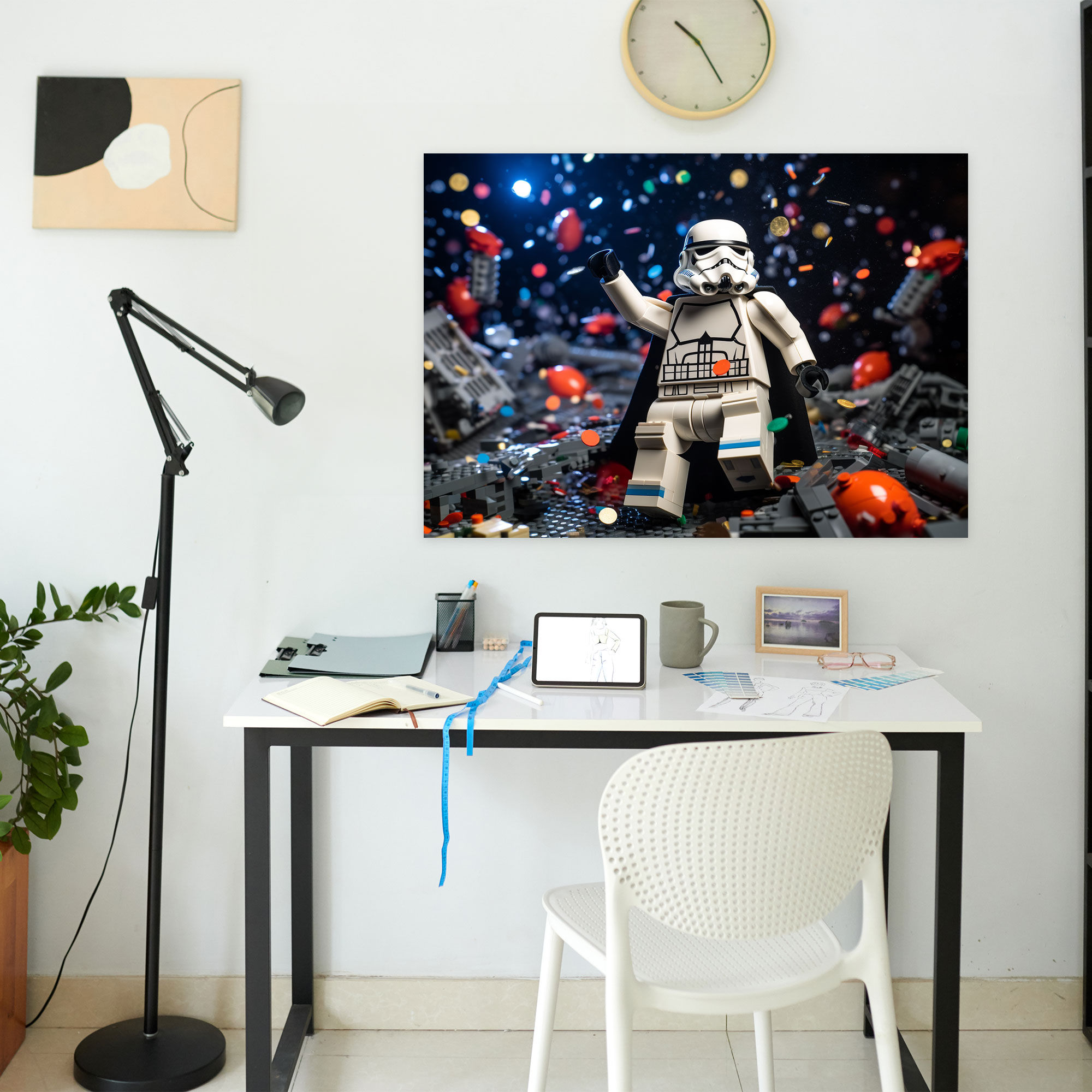 Lego Canvas Print - Epic Space Battle With Star Wars Icons - Lego, Canvas Print, Lego, Canvas Wall Art