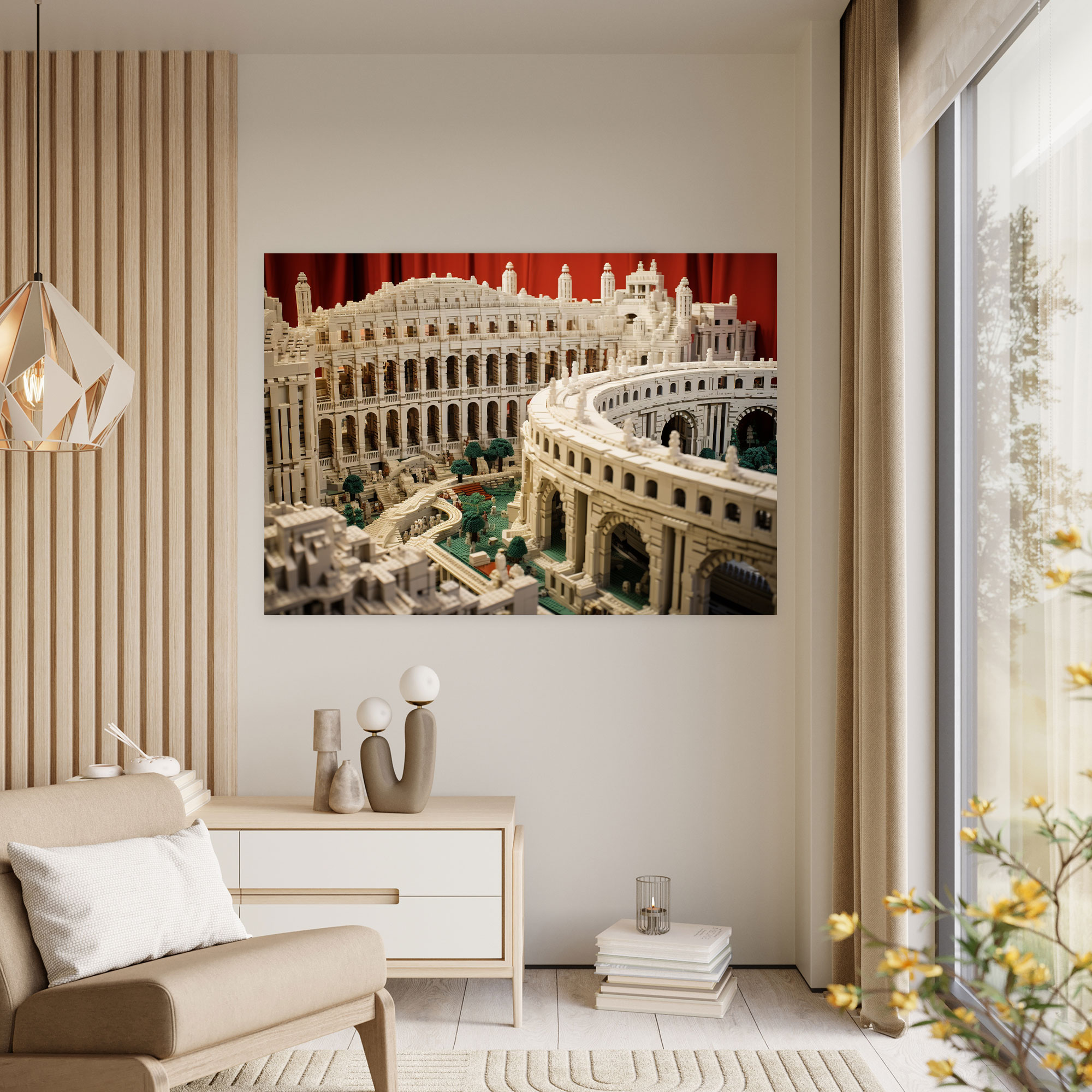 Lego Wall Decoration - Intricate Brick Detail Of Breathtaking Landmark - Lego, Canvas, Lego, Breathtaking Landmark