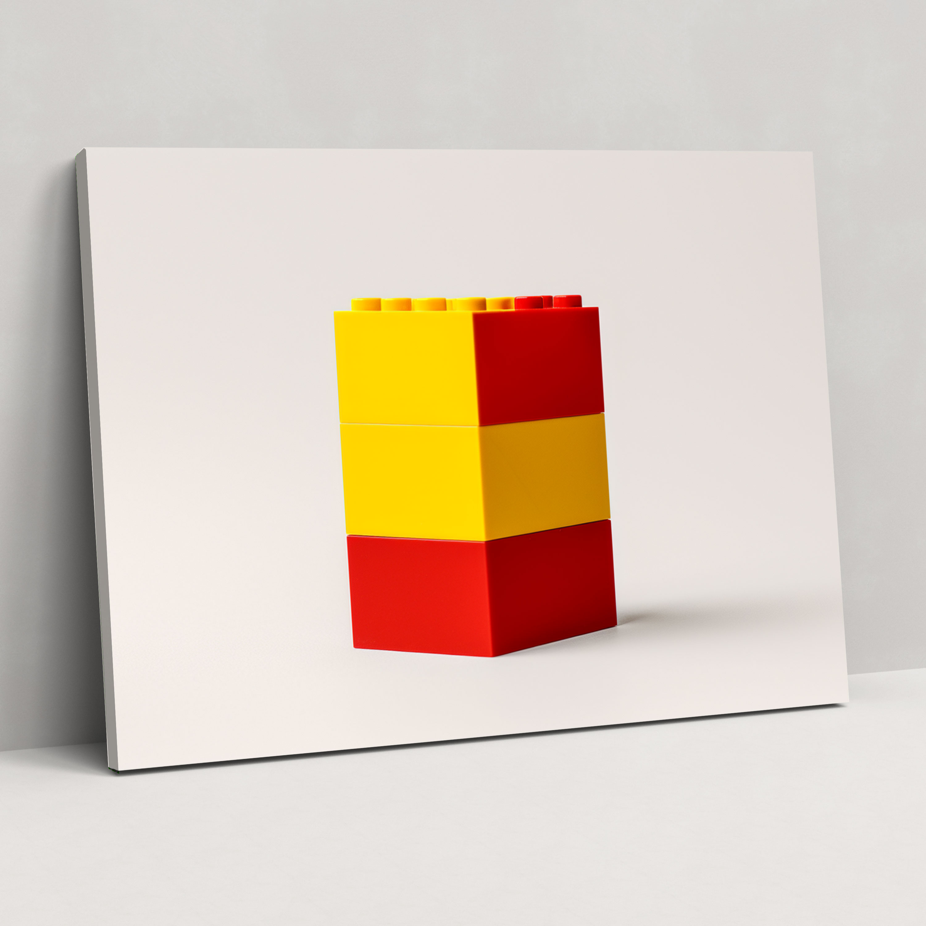 Lego Wall Art - Minimalist Lego Brick Canvas Print - Lego, Lego Lovers, High Quality Canvas Print, White Background