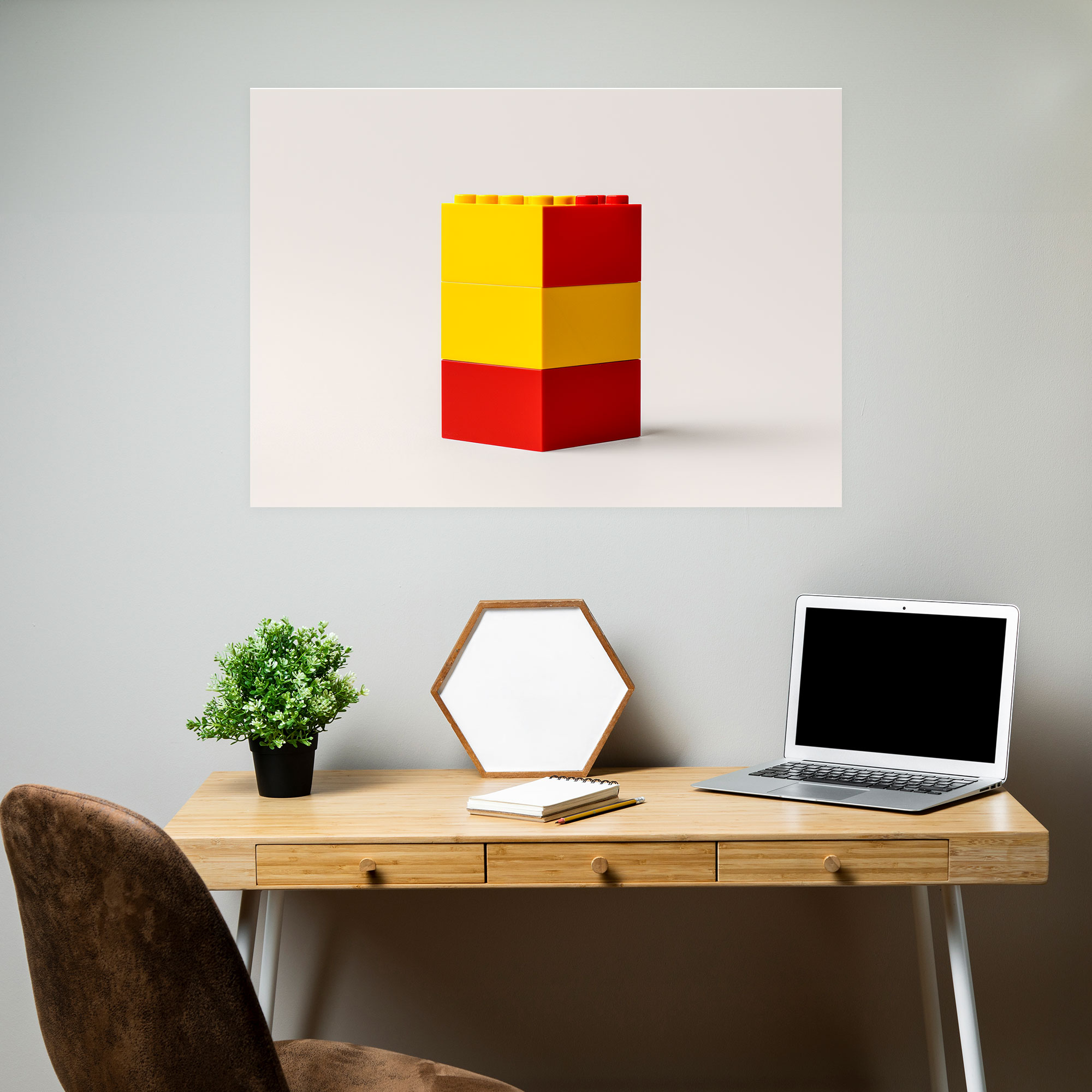 Lego Wall Art - Minimalist Lego Brick Canvas Print - Lego, Lego Lovers, High Quality Canvas Print, White Background