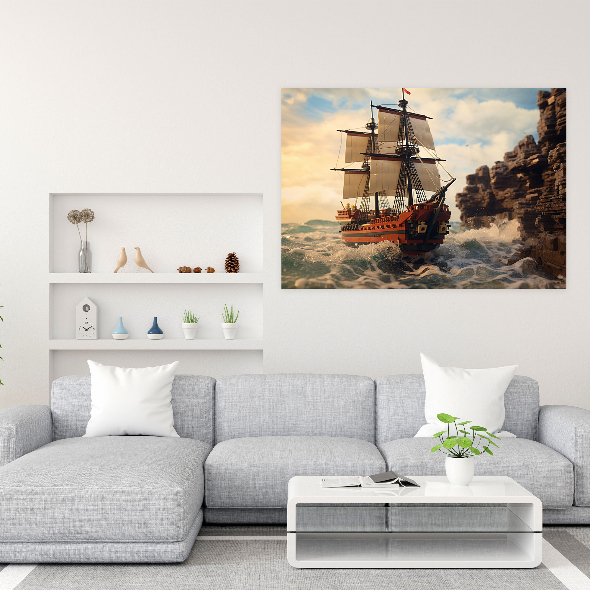 Lego Pirate Ship Canvas Print - Lego, Lego, Canvas, Pirate Ship