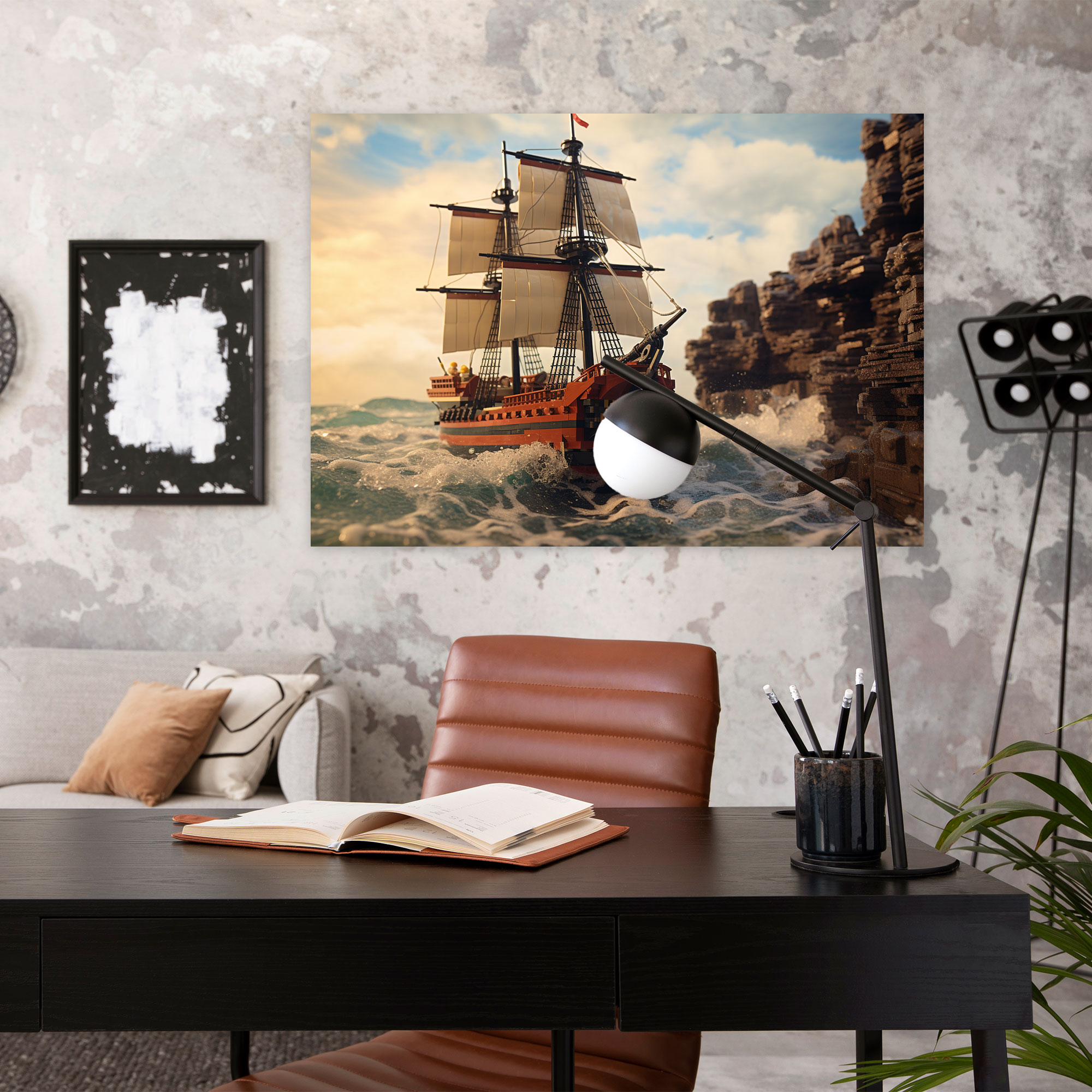 Lego Pirate Ship Canvas Print - Lego, Lego, Canvas, Pirate Ship