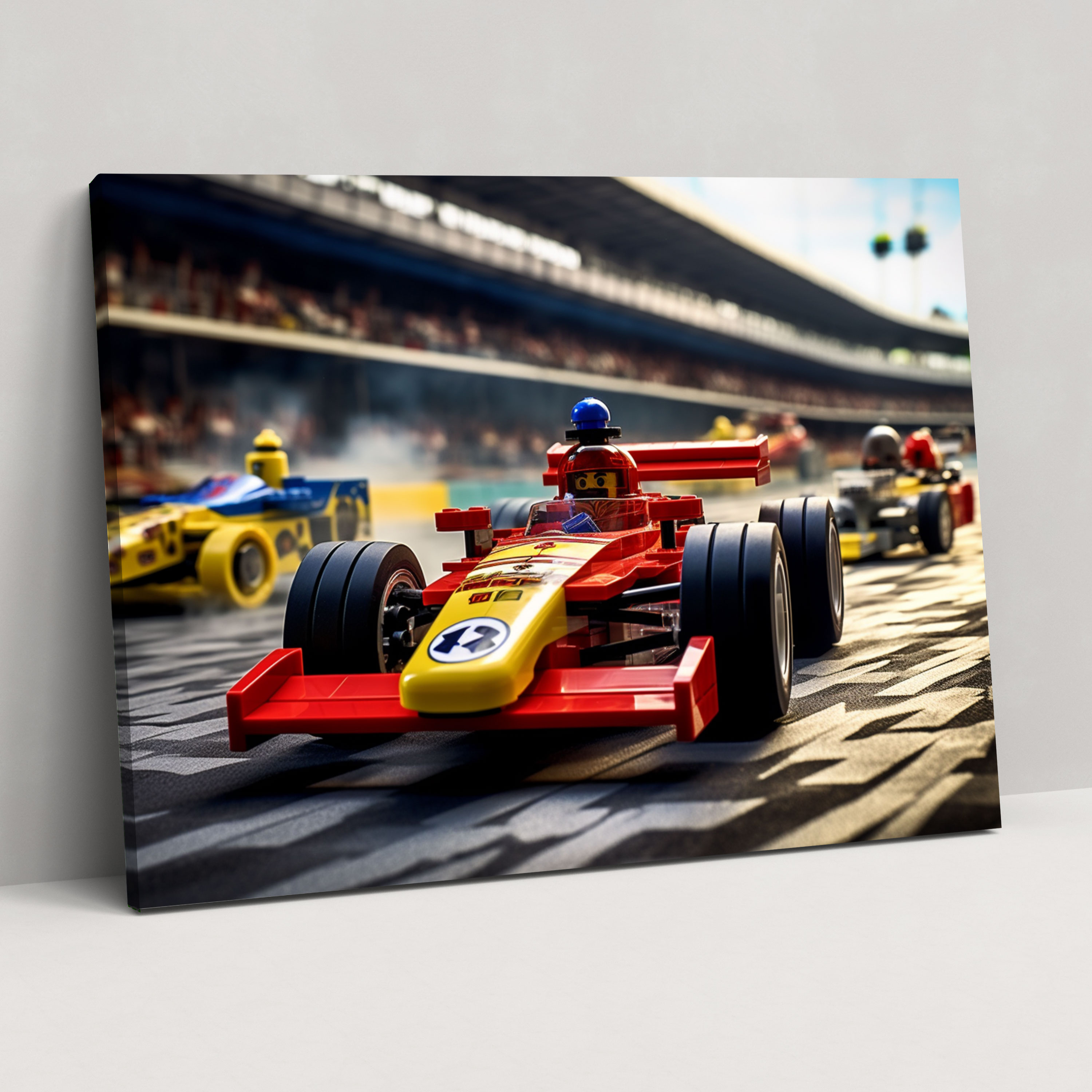 Lego Racing Vehicles Canvas Print - Lego, Canvas Wall Art, Lego Vehicles, Racing