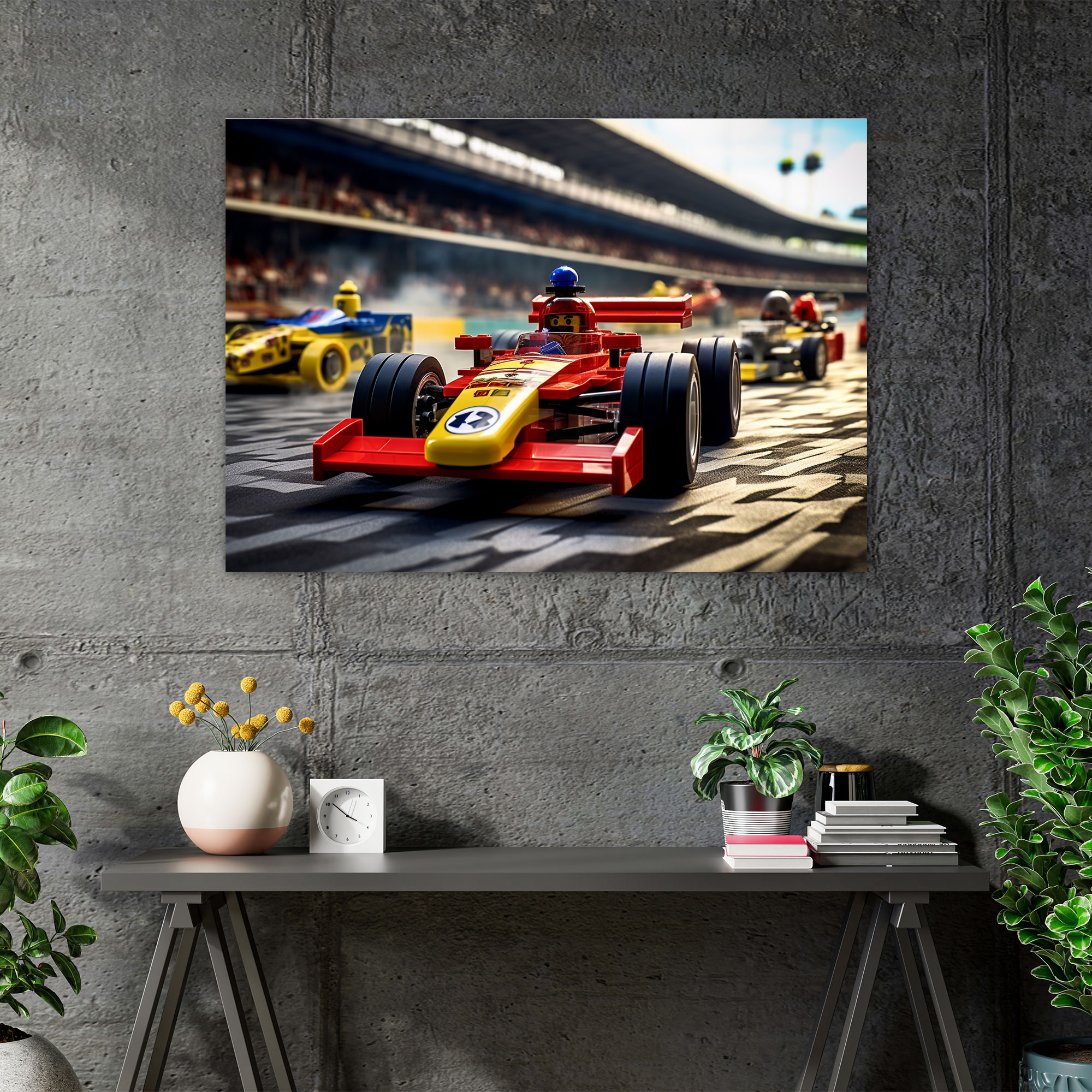 Lego Racing Vehicles Canvas Print - Lego, Canvas Wall Art, Lego Vehicles, Racing