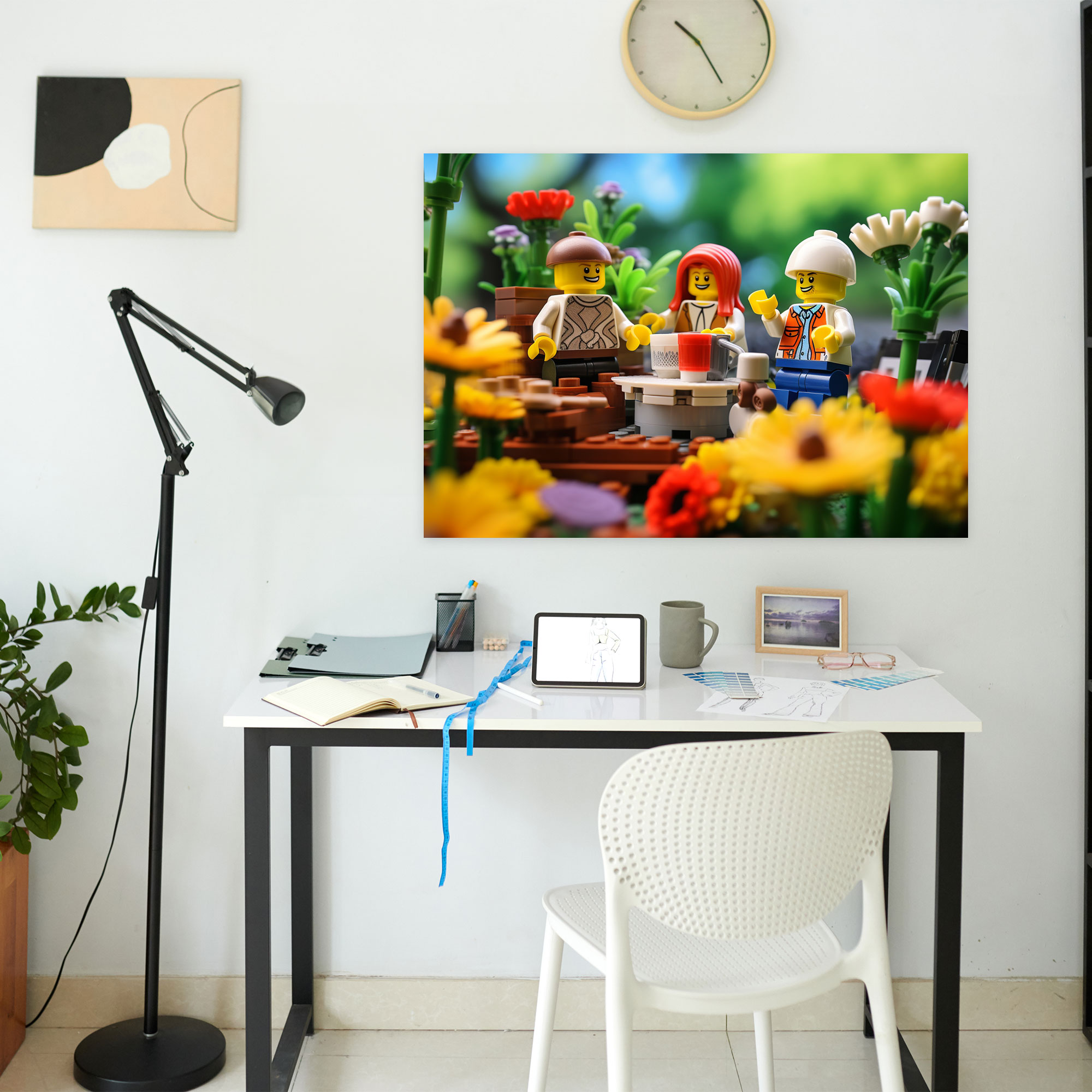 Lego Family Picnic Wall Art - Lego, Wall Decoration, Family, Lego