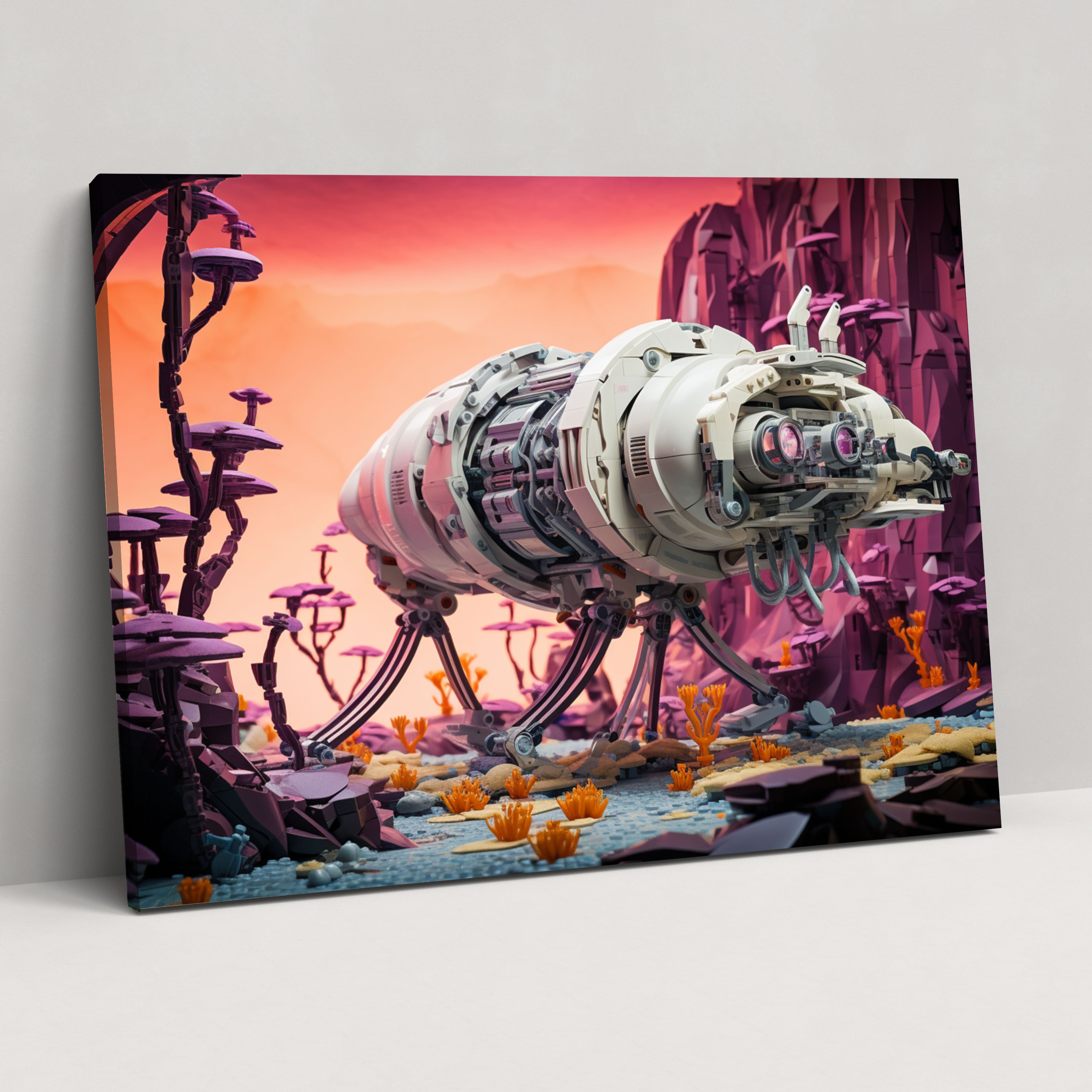 Lego Spaceship Adventure Canvas Print - Lego, Spaceship, Wall Art, Canvas