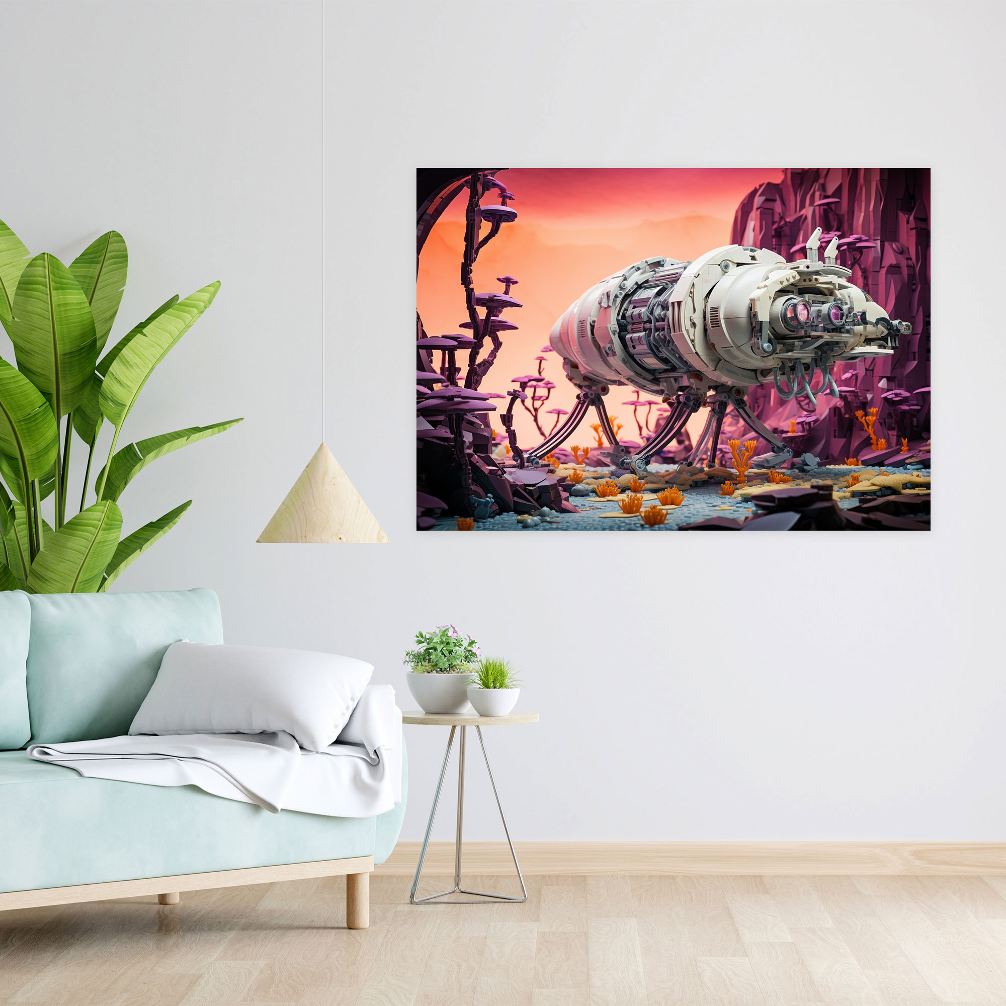 Lego Spaceship Adventure Canvas Print - Lego, Spaceship, Wall Art, Canvas