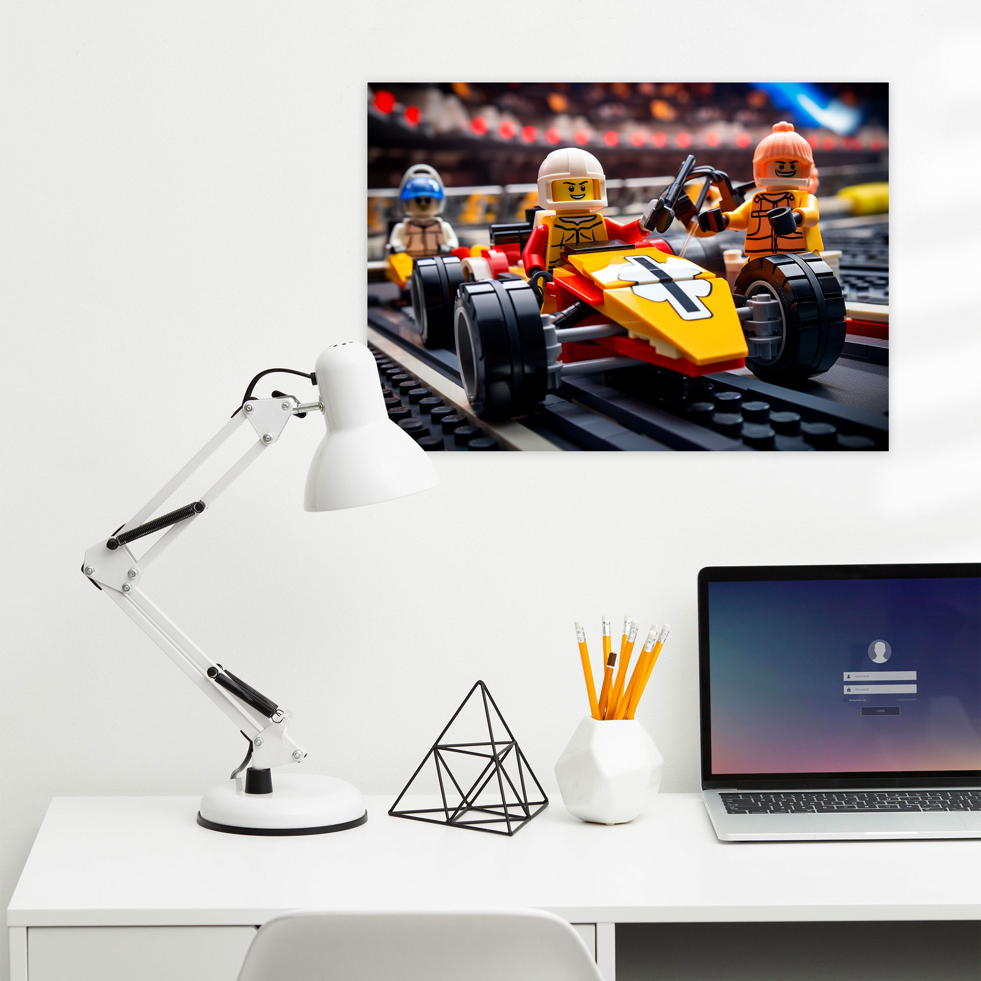 Lego Rennauto-Meisterschaft Wanddekoration - Lego Intensive Wettkämpfe Leinwandbild