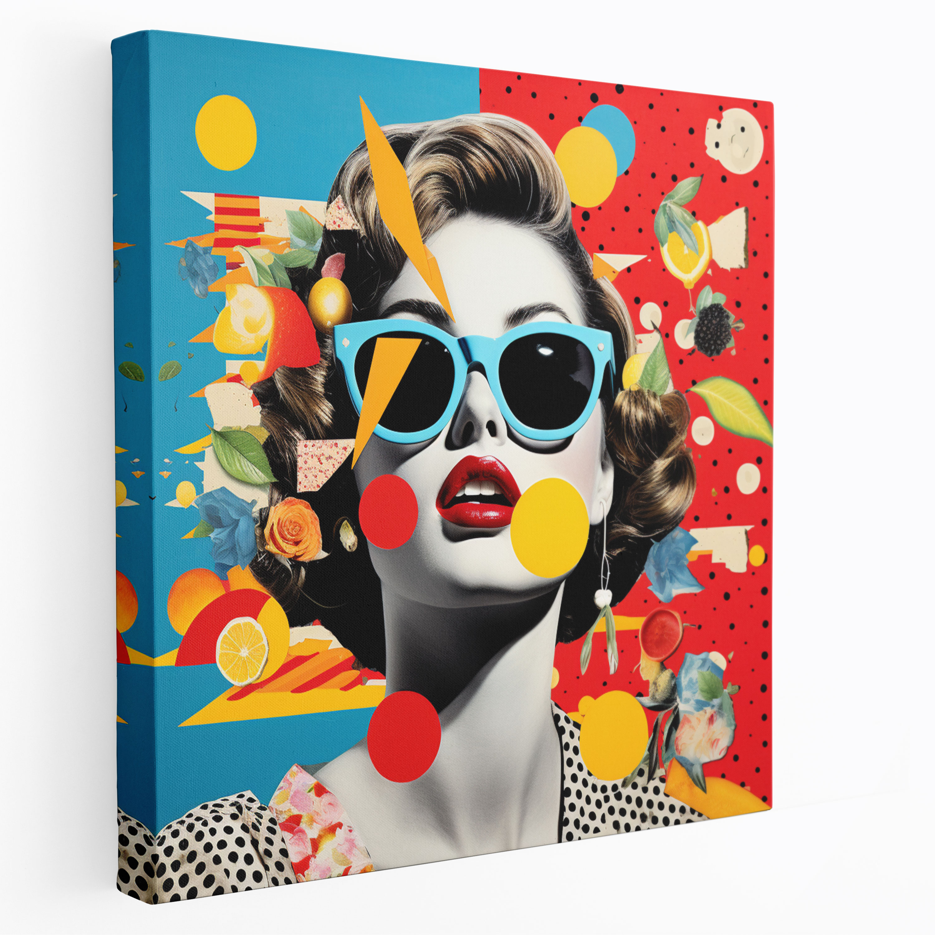 Lenticular Wall Decoration - Iconic Collage - Lenticular, Canvas Print, Iconic Symbols, Canvas Wall Art