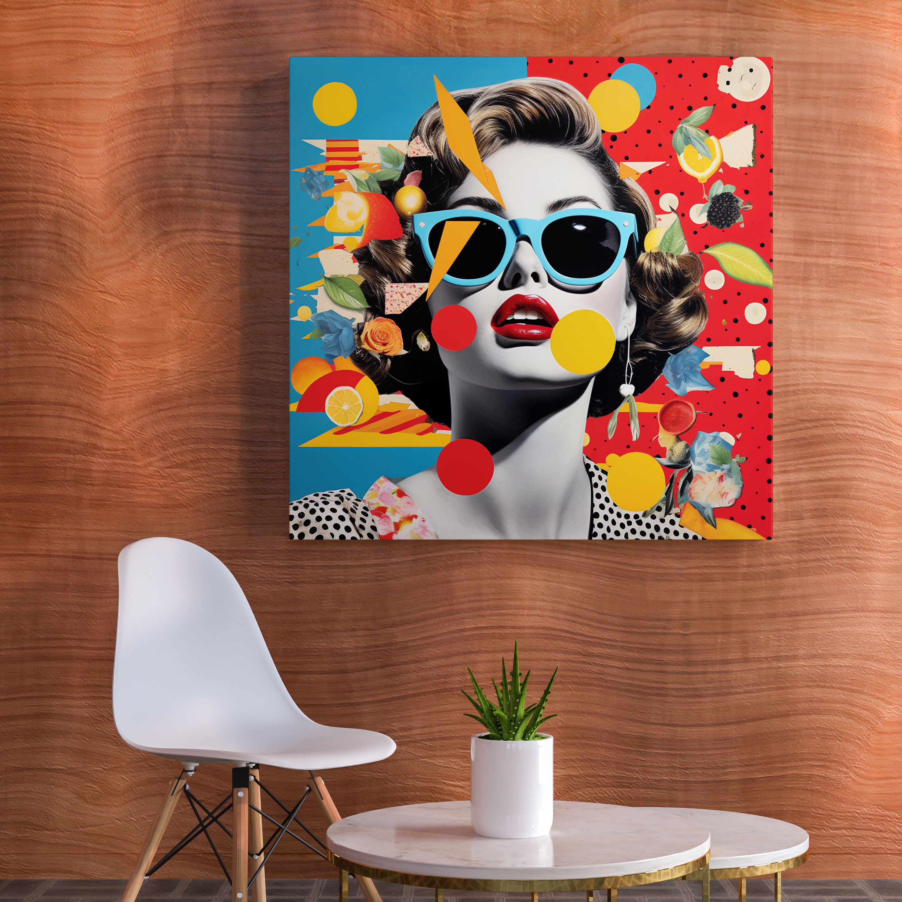 Lenticular Wall Decoration - Iconic Collage - Lenticular, Canvas Print, Iconic Symbols, Canvas Wall Art