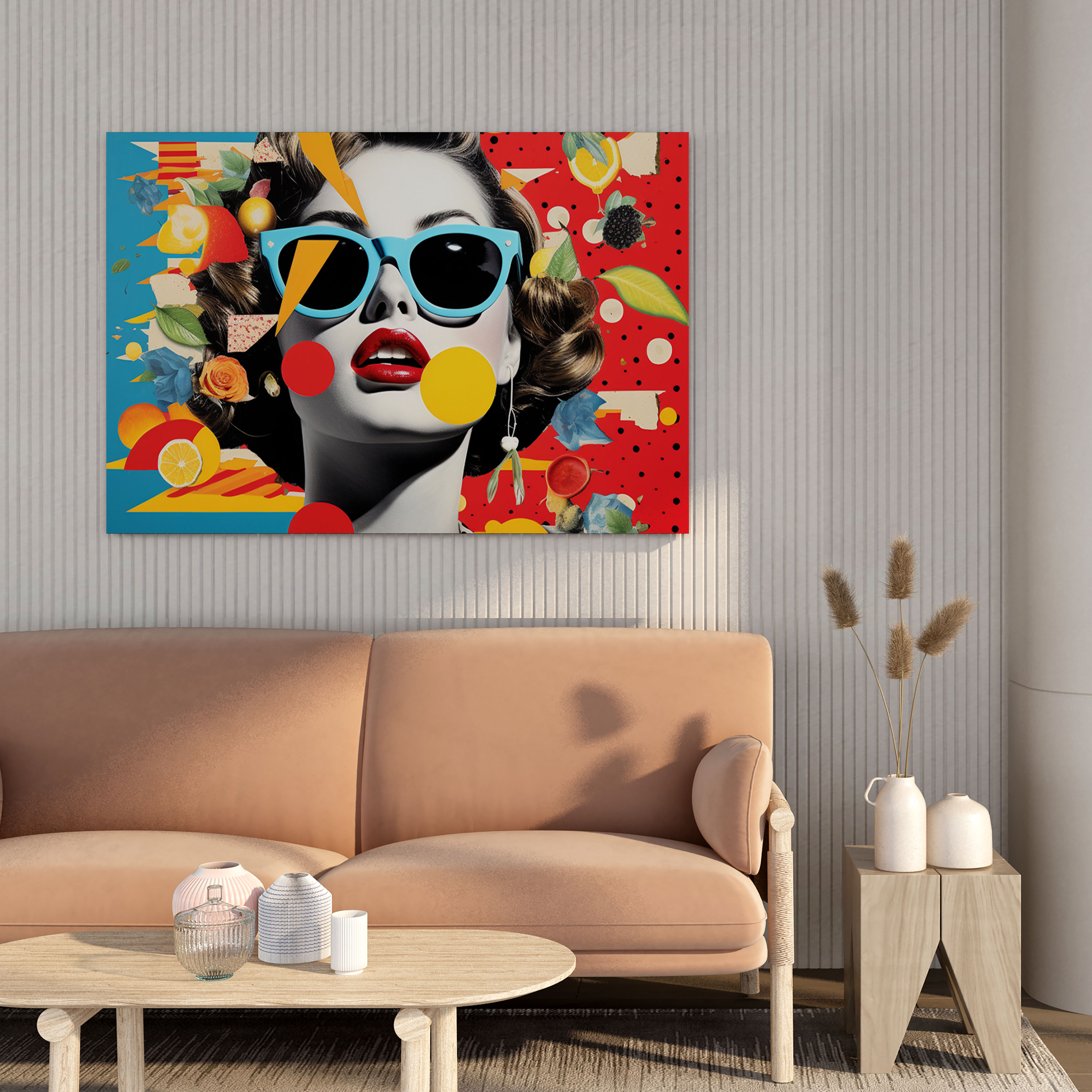 Lenticular Wall Decoration - Iconic Collage - Lenticular, Canvas Print, Iconic Symbols, Canvas Wall Art