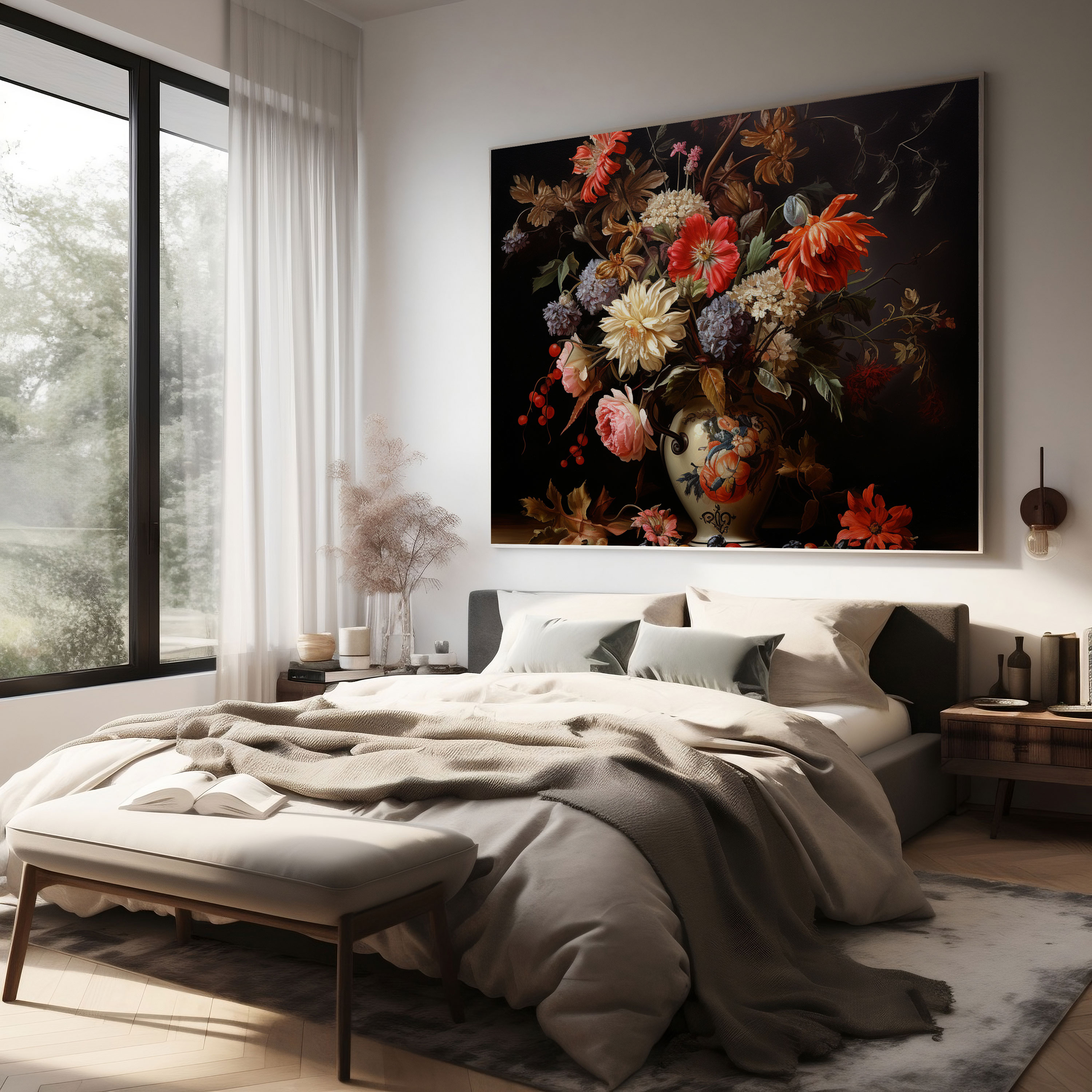Lenticular Canvas Print - Floral Still Life - Lenticular, Realistic Painting, Canvas Print, Lenticular