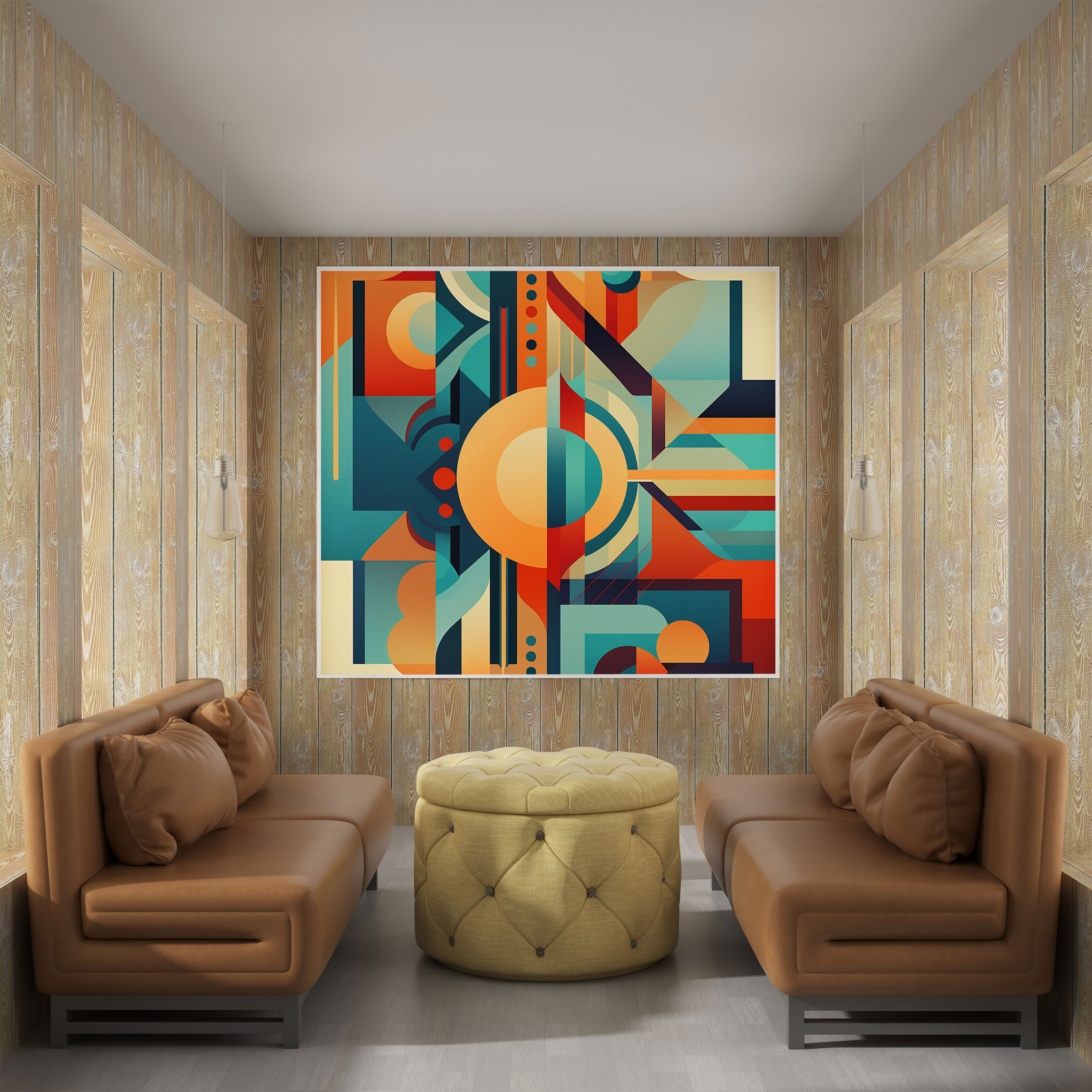 Lenticular Wall Decoration - Geometric Harmony - Lenticular, Modern Design, Canvas Print, Wall Decoration