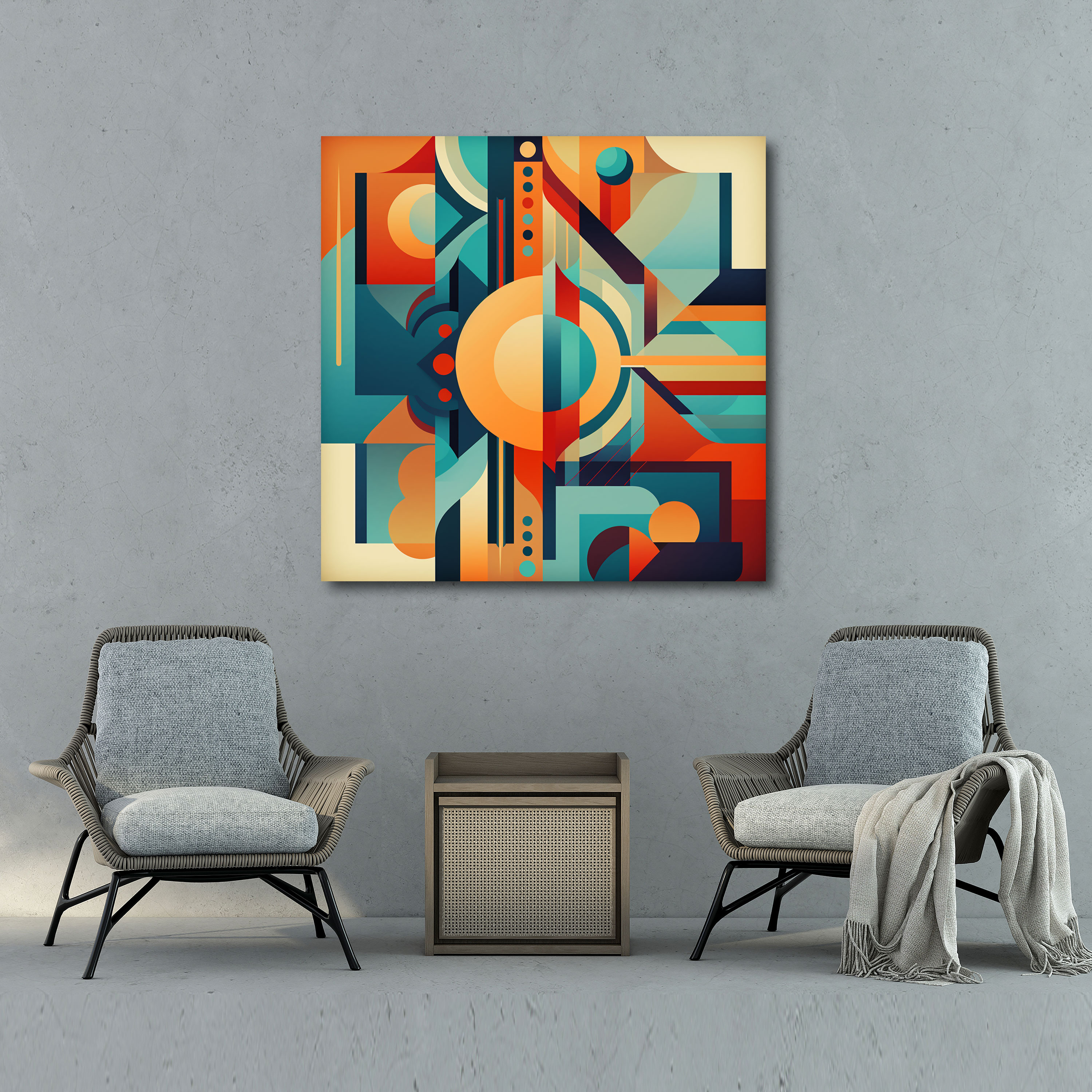 Lenticular Wall Decoration - Geometric Harmony - Lenticular, Modern Design, Canvas Print, Wall Decoration