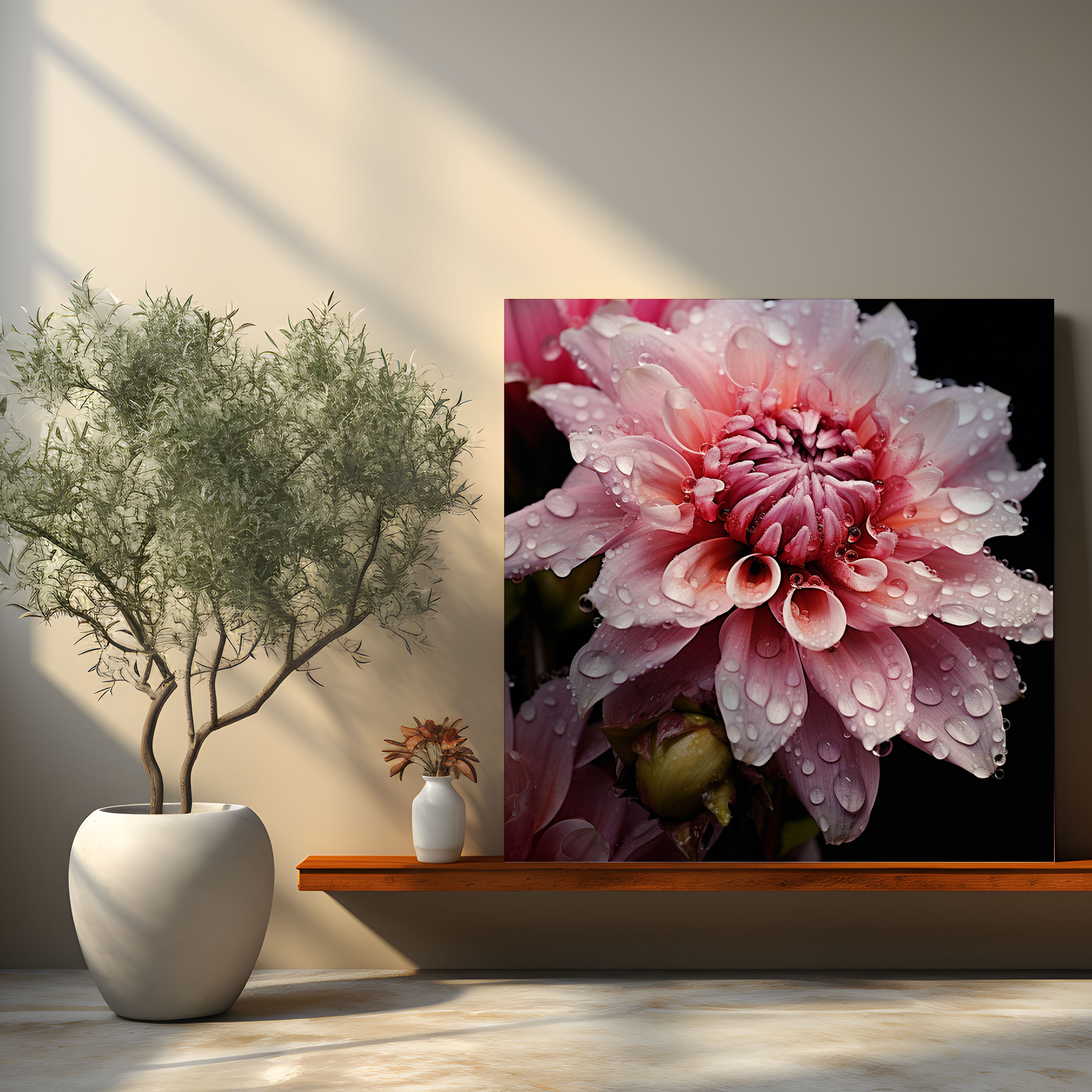 Lenticular Leinwandbild: Blühende Details - Lenticular Blühende Blumen Nahaufnahme Fotografie Leinwand