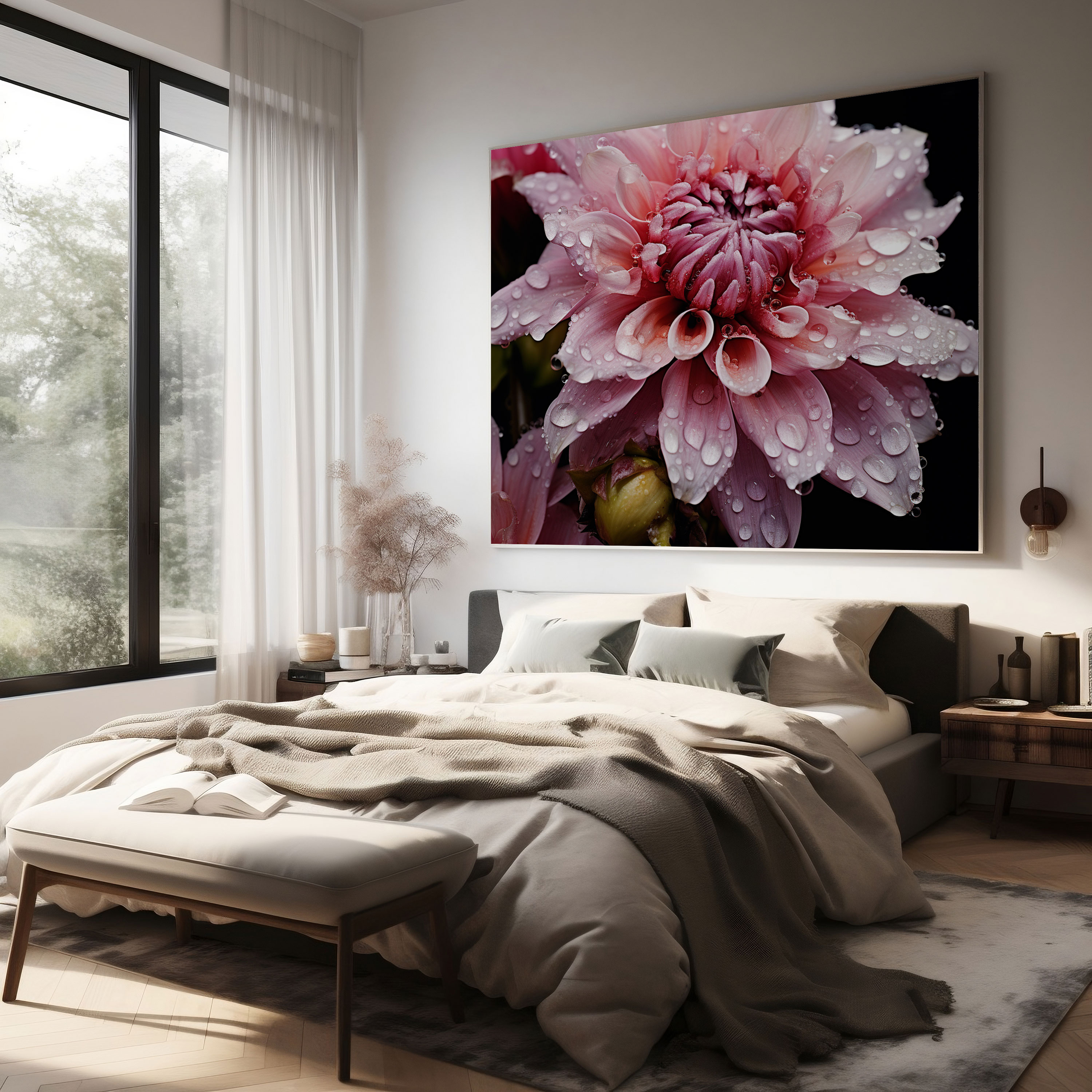Lenticular Leinwandbild: Blühende Details - Lenticular Blühende Blumen Nahaufnahme Fotografie Leinwand