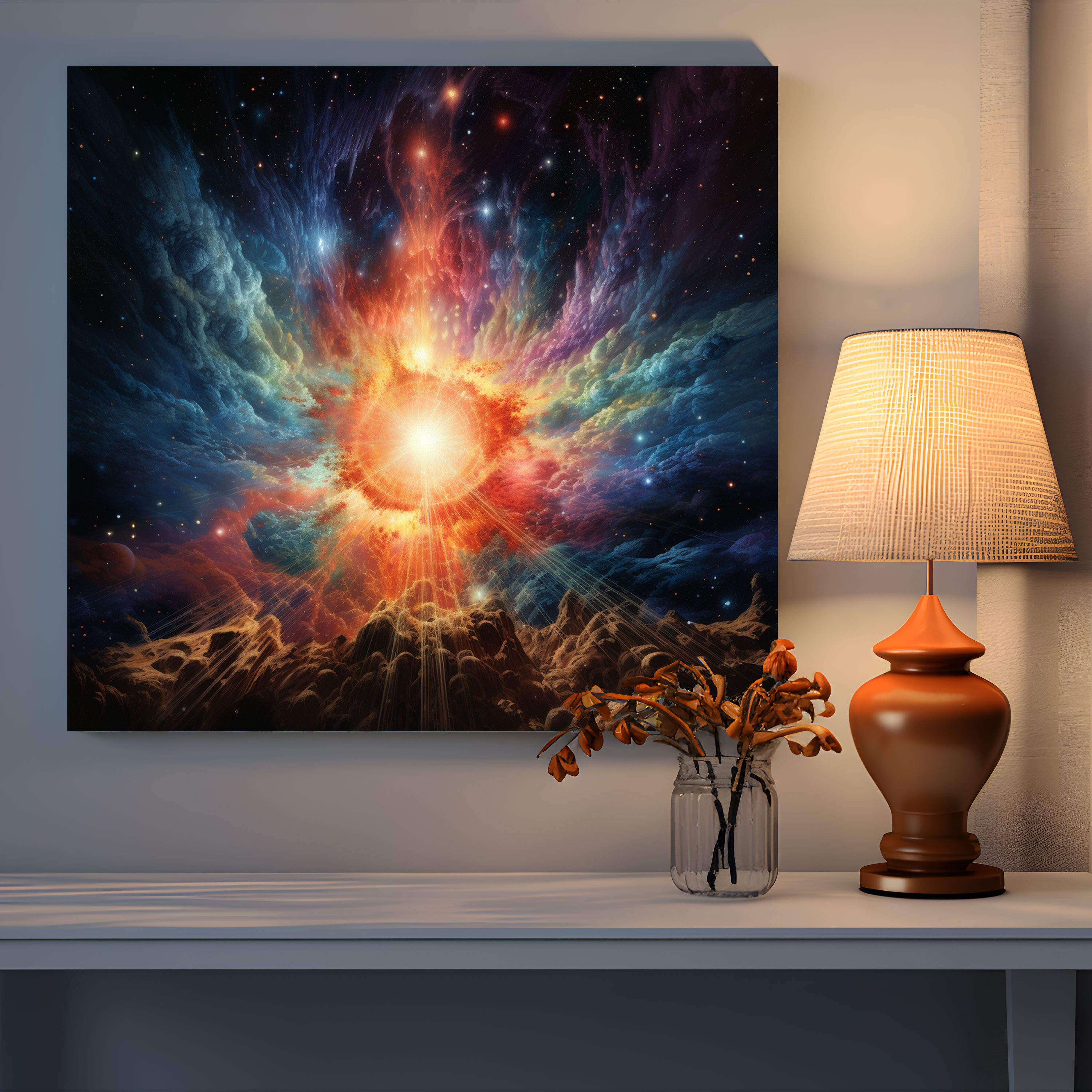 Lenticular Space Canvas Print: Cosmic Wonders - Lenticular, Lenticular, Cosmic, Wall Decoration