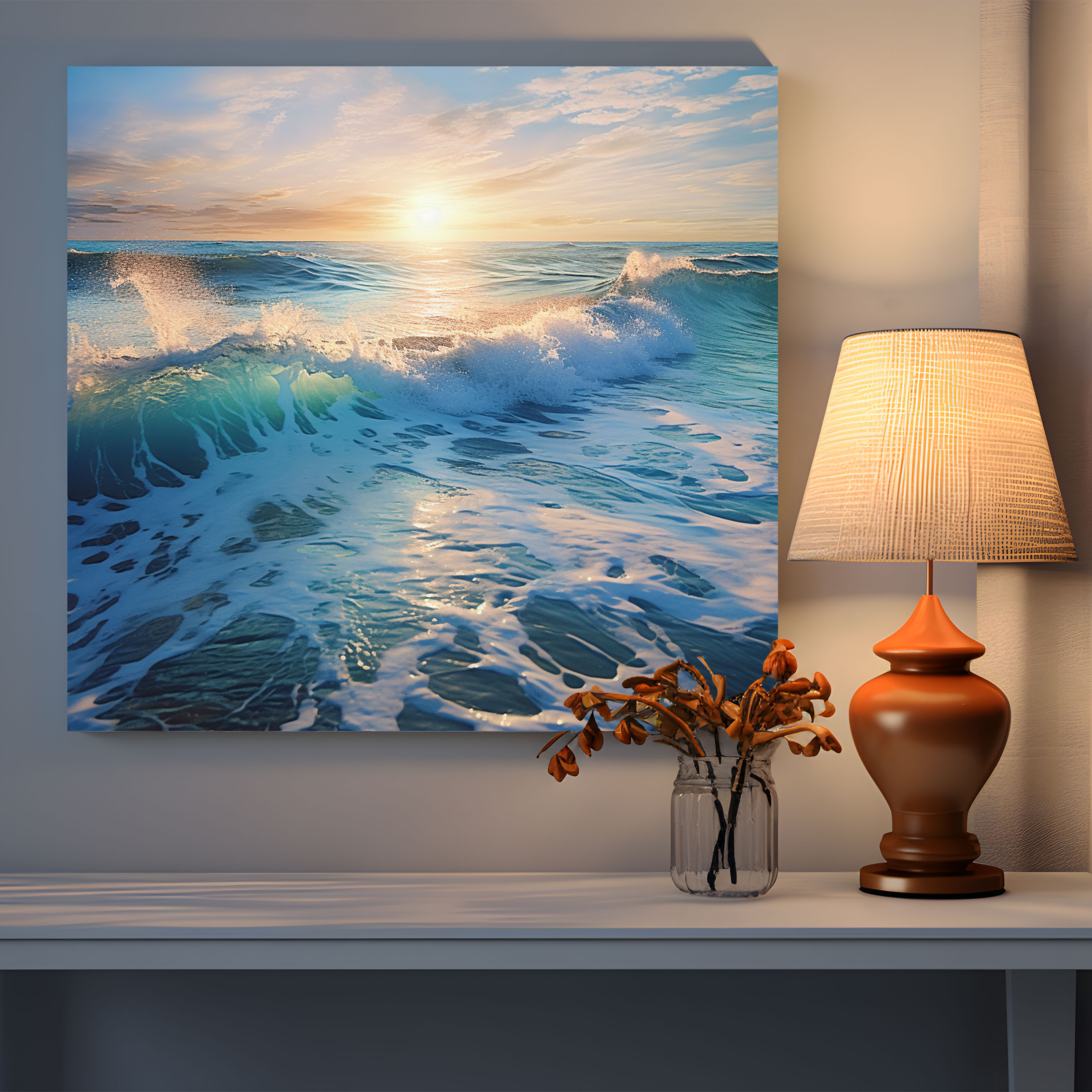 Lenticular Ocean Wall Art - Lenticular, Wall Art, Shore, Calm Waves
