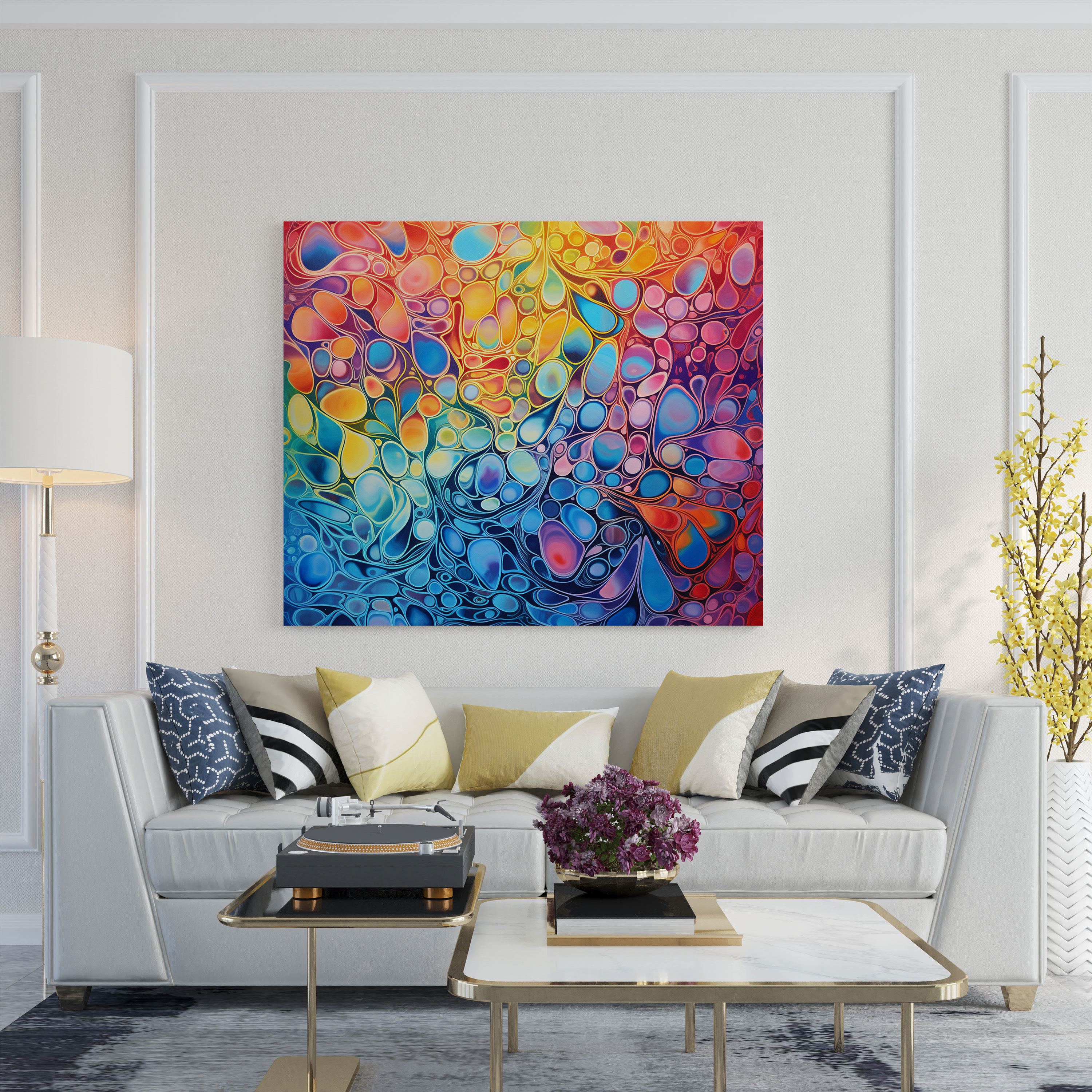 Lenticular Abstract Acrylic Canvas Print - Lenticular, Canvas, Wall Art, Home Decoration