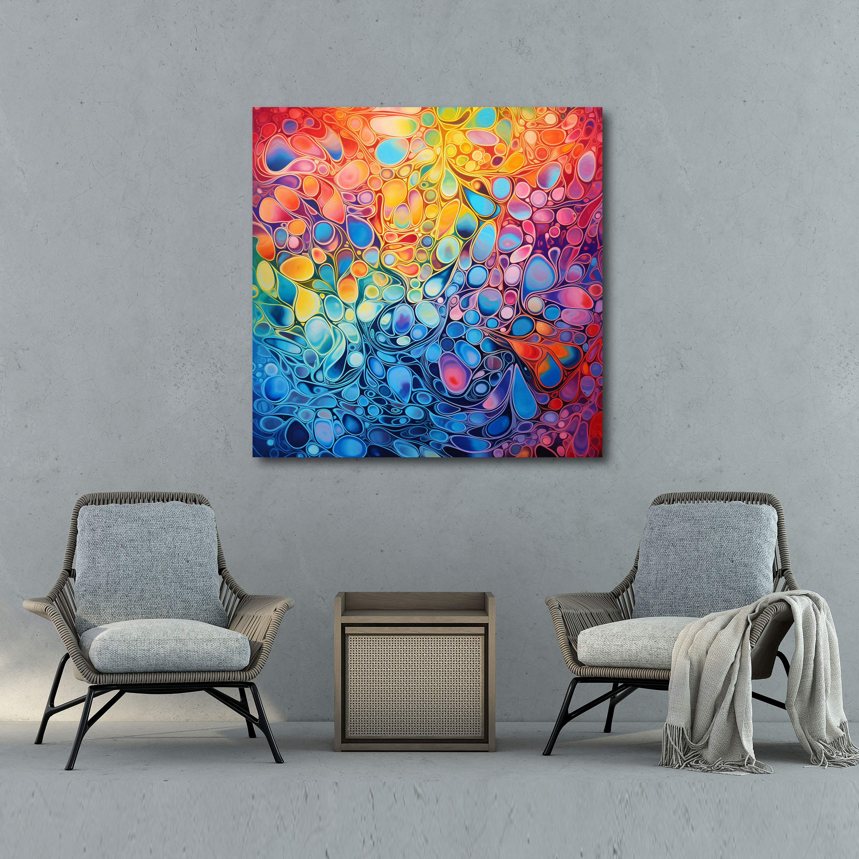 Lenticular Abstract Acrylic Canvas Print - Lenticular, Canvas, Wall Art, Home Decoration