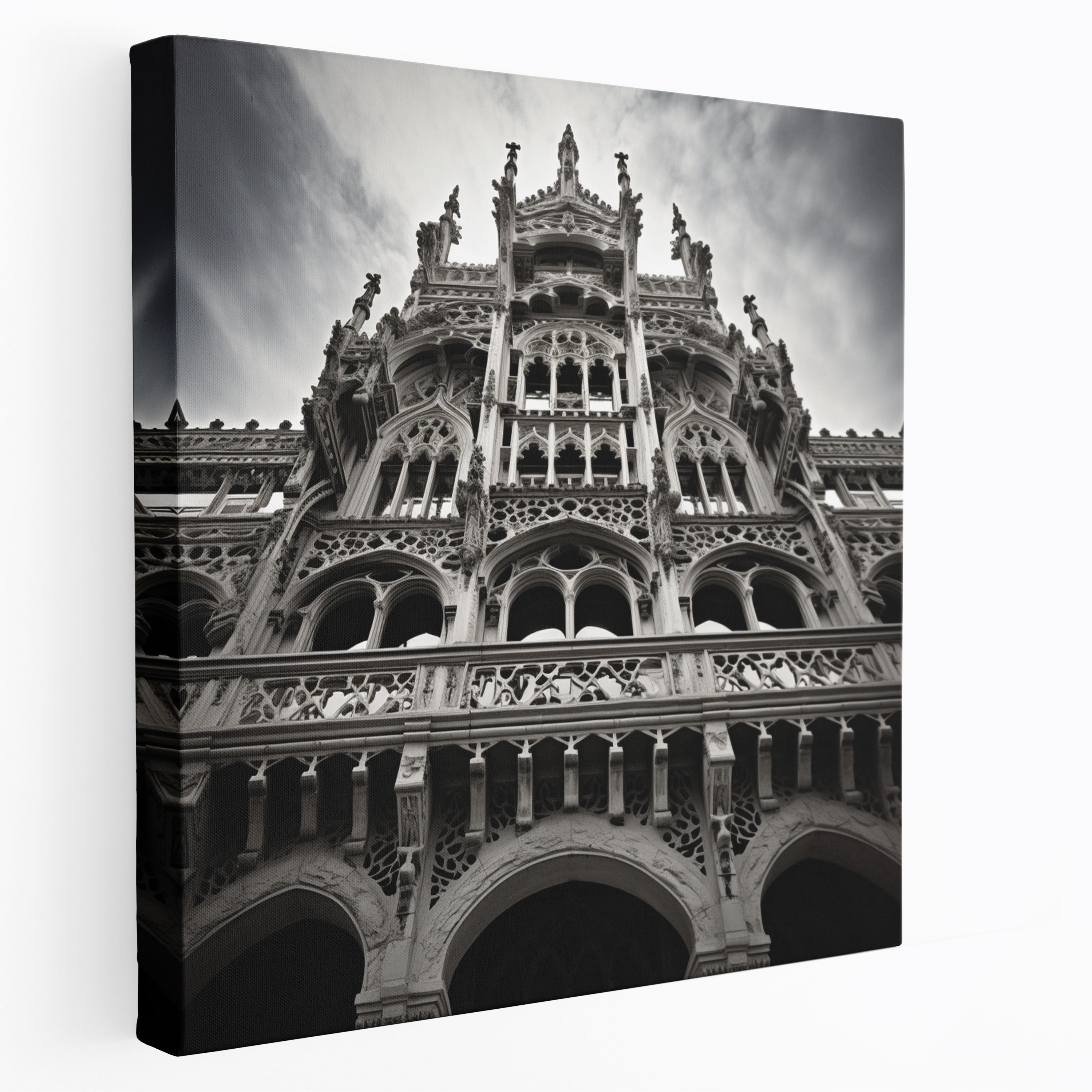 Lenticular Architectural Black And White Photograph Canvas Print - Lenticular, Wall Decoration, Canvas Wall Art, Canvas Print