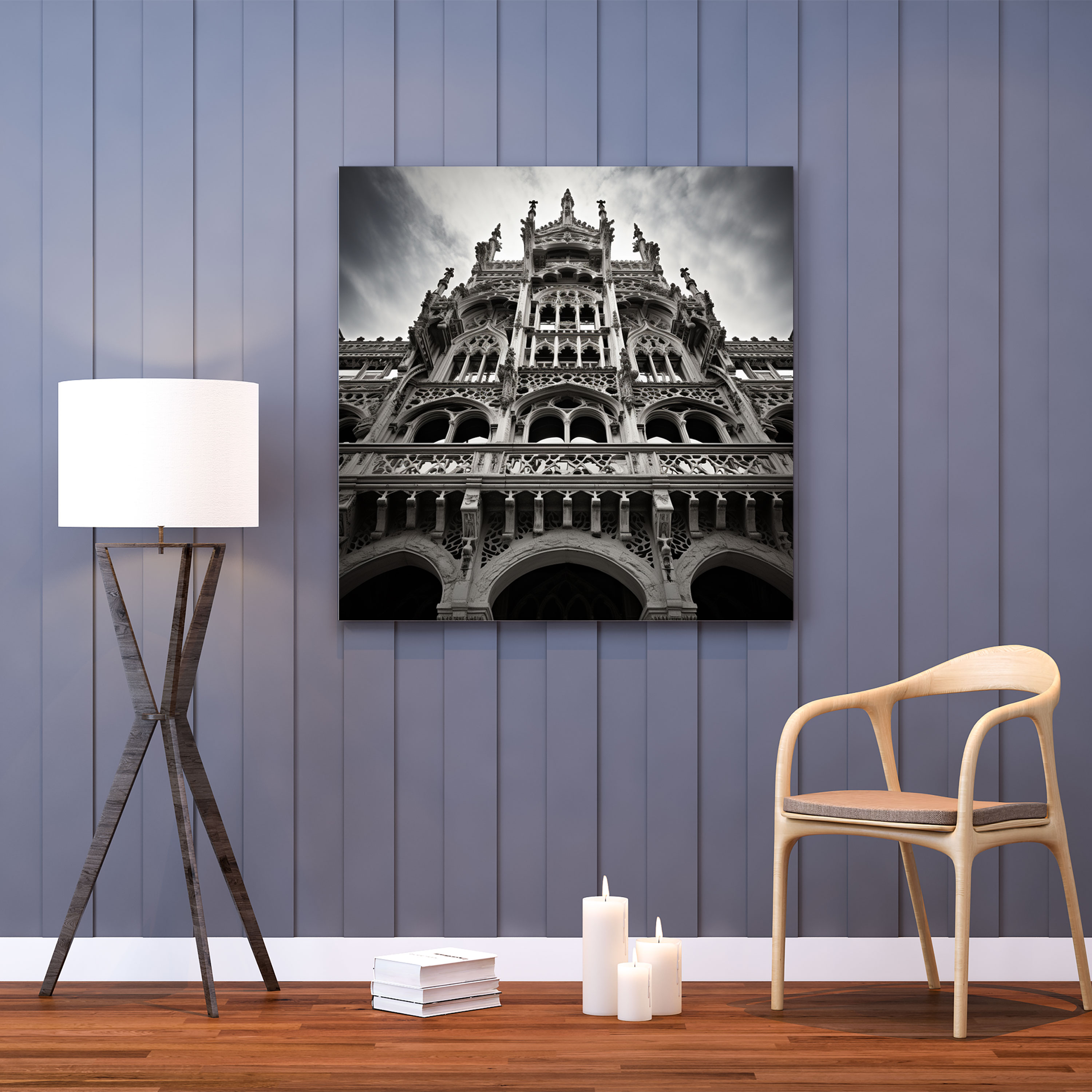 Lenticular Architectural Black And White Photograph Canvas Print - Lenticular, Wall Decoration, Canvas Wall Art, Canvas Print