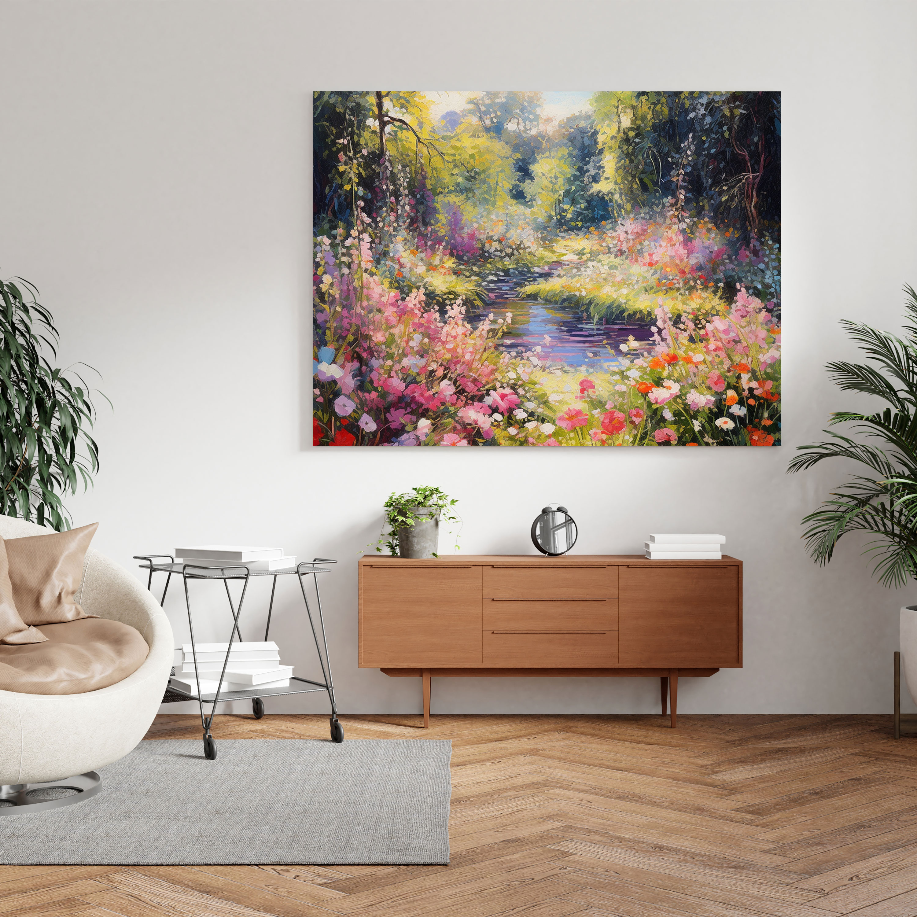 Lenticular Impressionist Garden Canvas Print - Lenticular, Canvas, Wall Art, Dreamy Scene