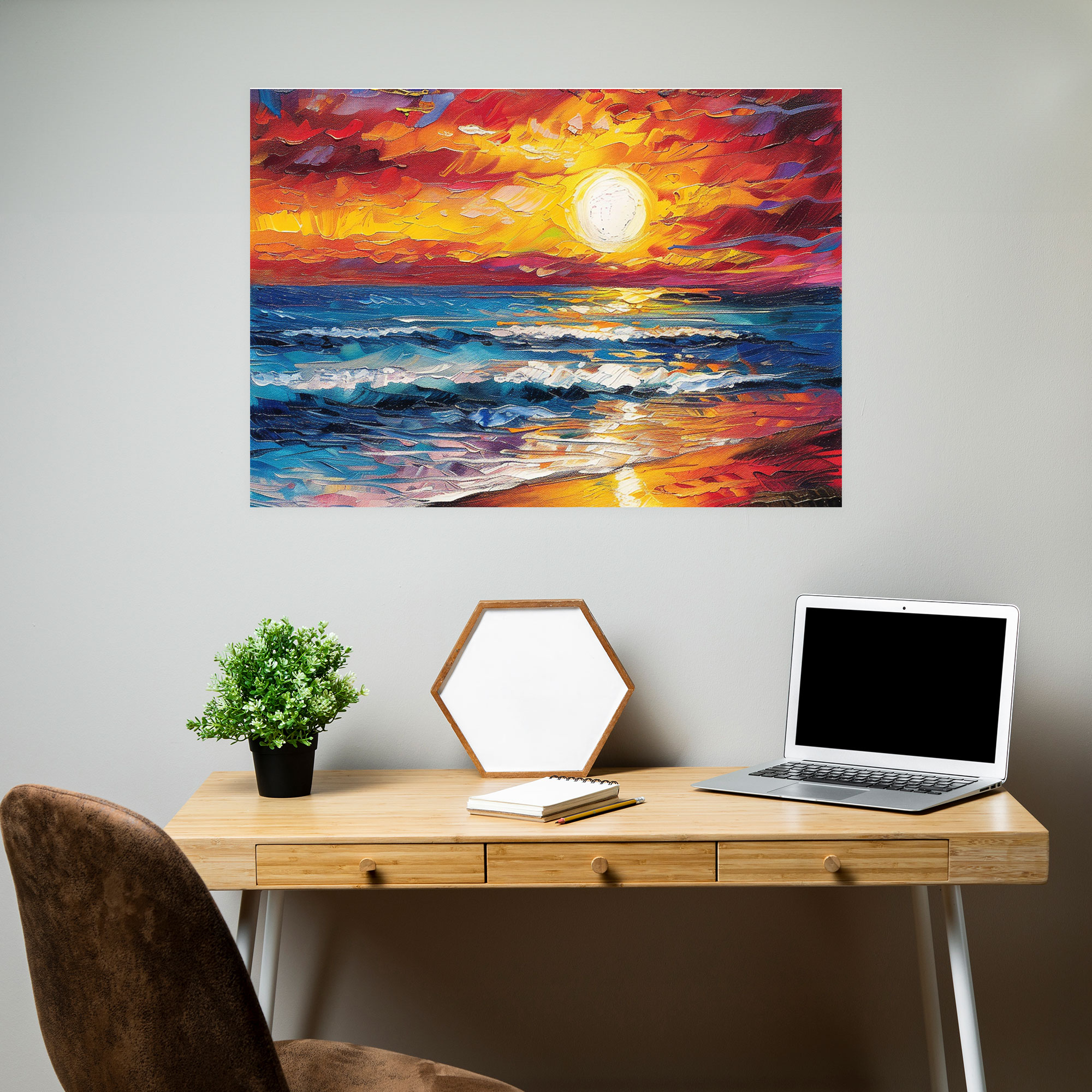 Leonid Afremov Beach Sunset Canvas Print - Leonid Afremov, Canvas Print, Canvas Wall Art, Home Decoration