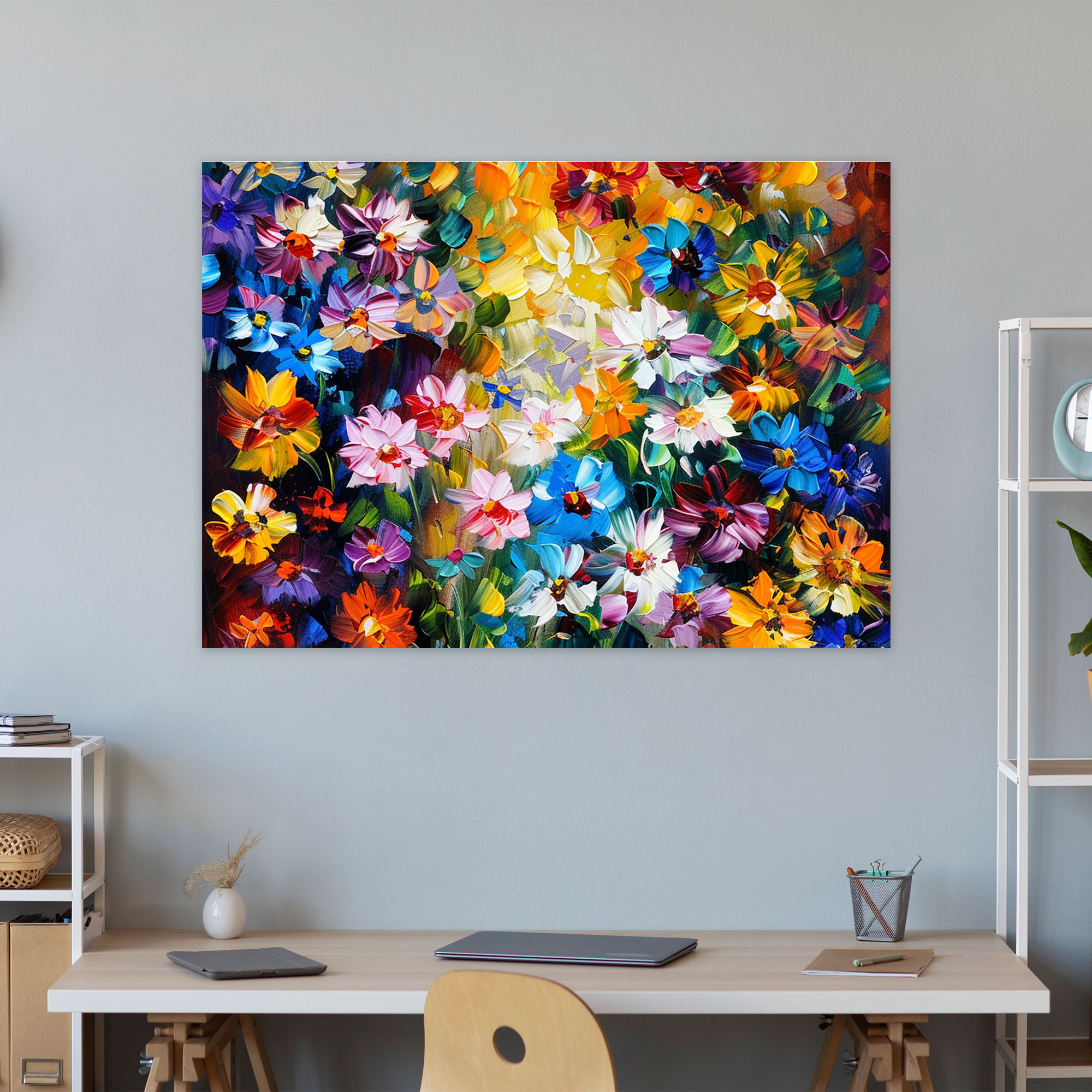 Leonid Afremov Floral Garden Canvas Print - Leonid Afremov, Canvas Print, Wall Art, Home Decoration