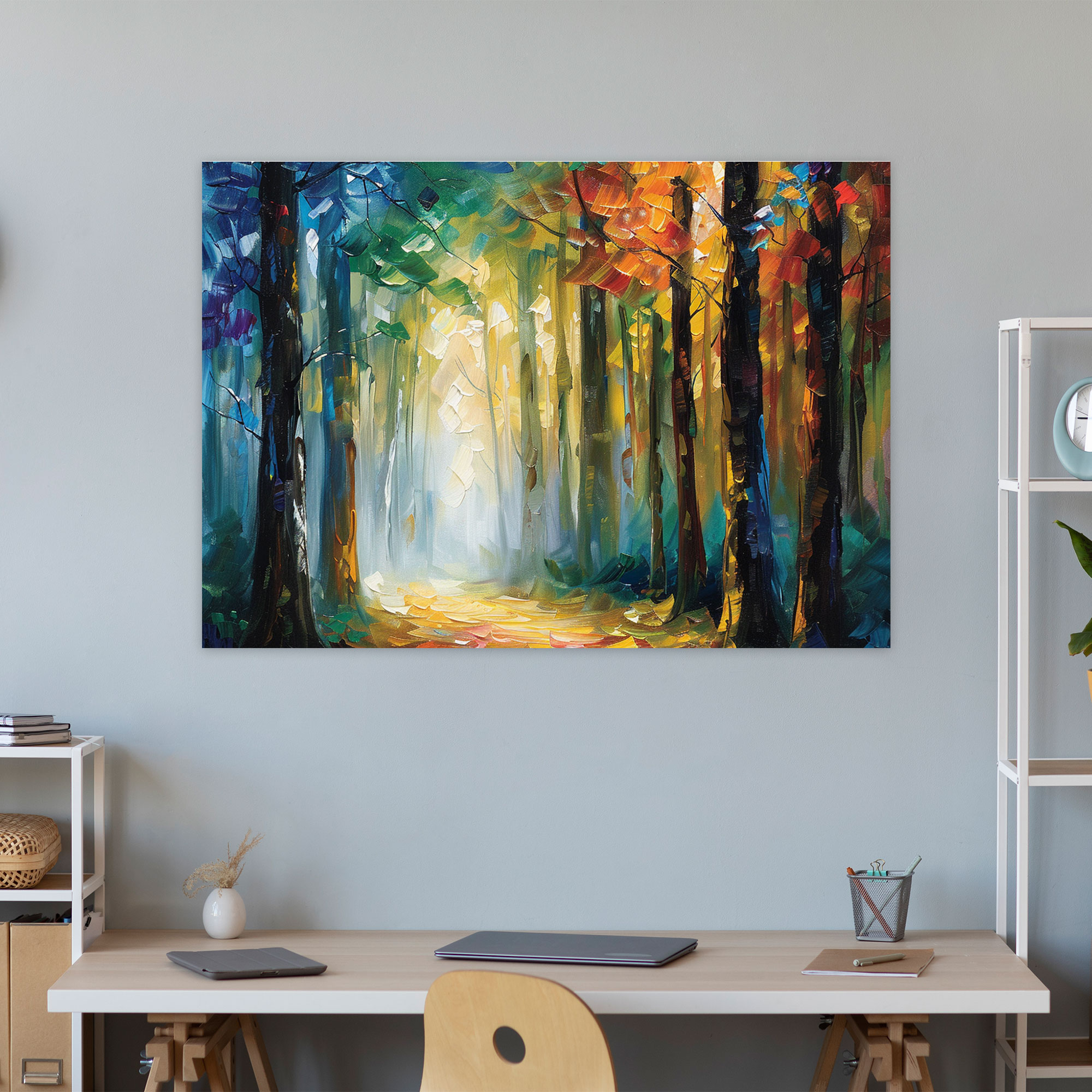 Leonid Afremov Dreamy Forest Canvas Print - Leonid Afremov, Leonid Afremov, Canvas Print, Home Decoration