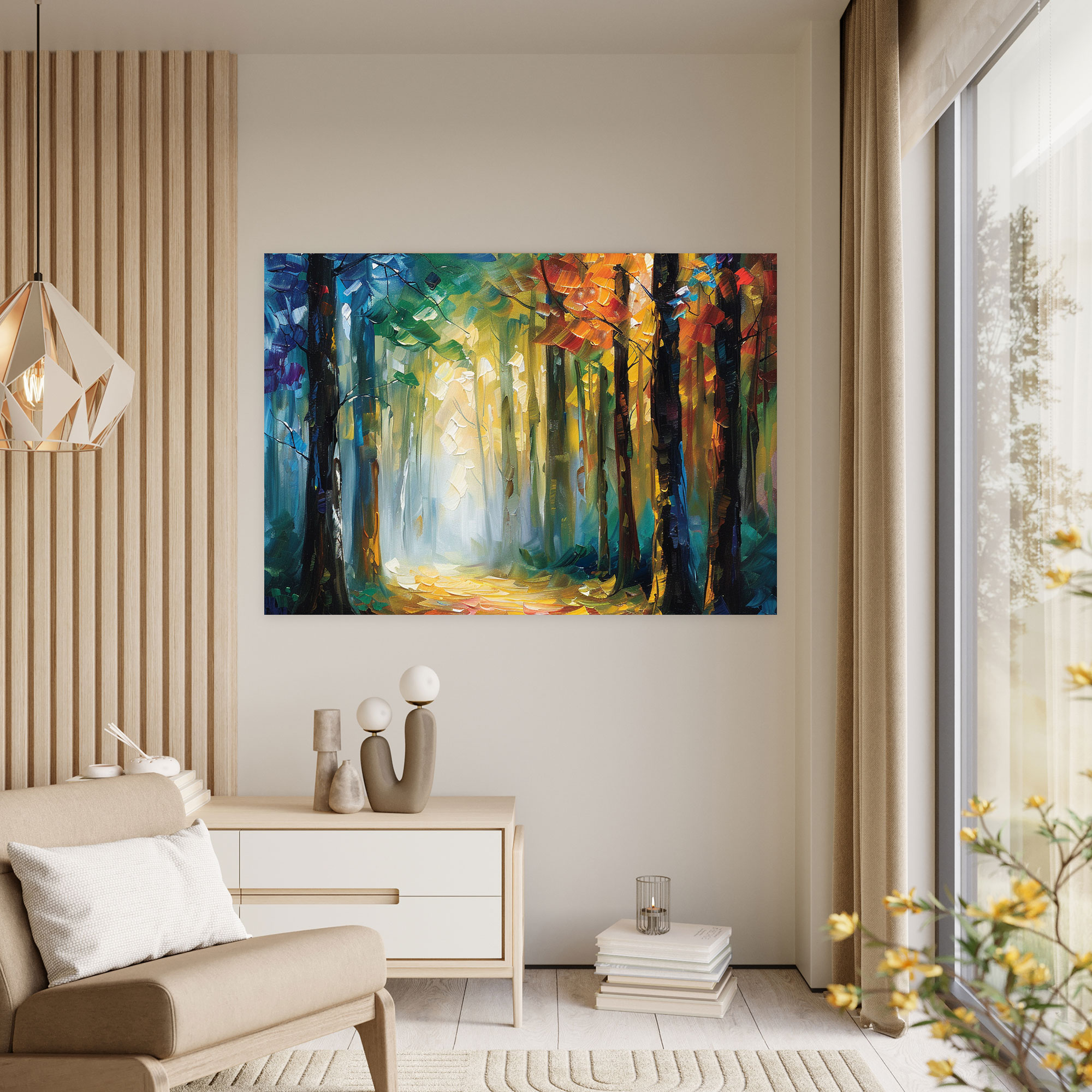 Leonid Afremov Dreamy Forest Canvas Print - Leonid Afremov, Leonid Afremov, Canvas Print, Home Decoration