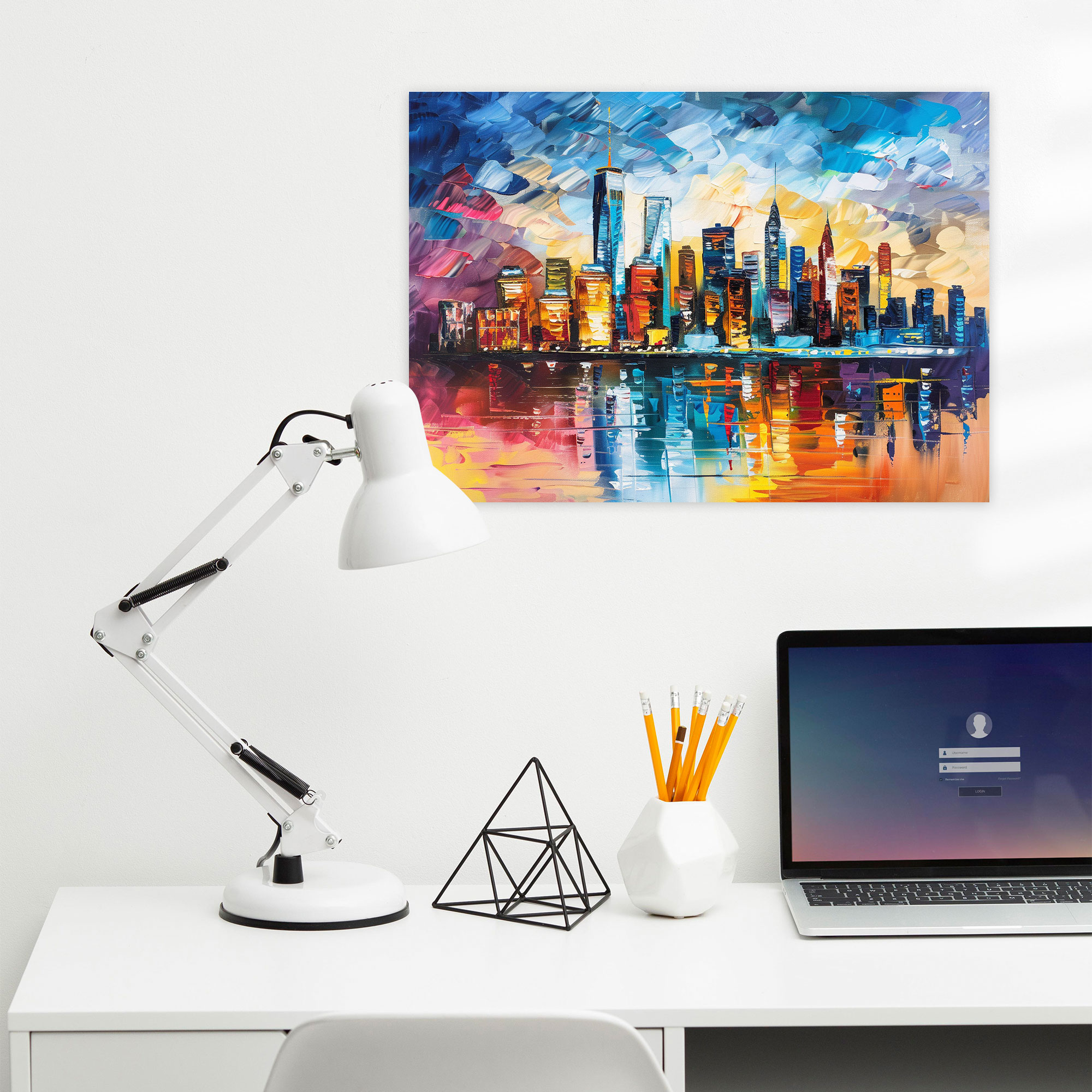 Leonid Afremov Inspired Cityscape Canvas Print - Leonid Afremov, Wall Decoration, Wall Art, Leonid Afremov