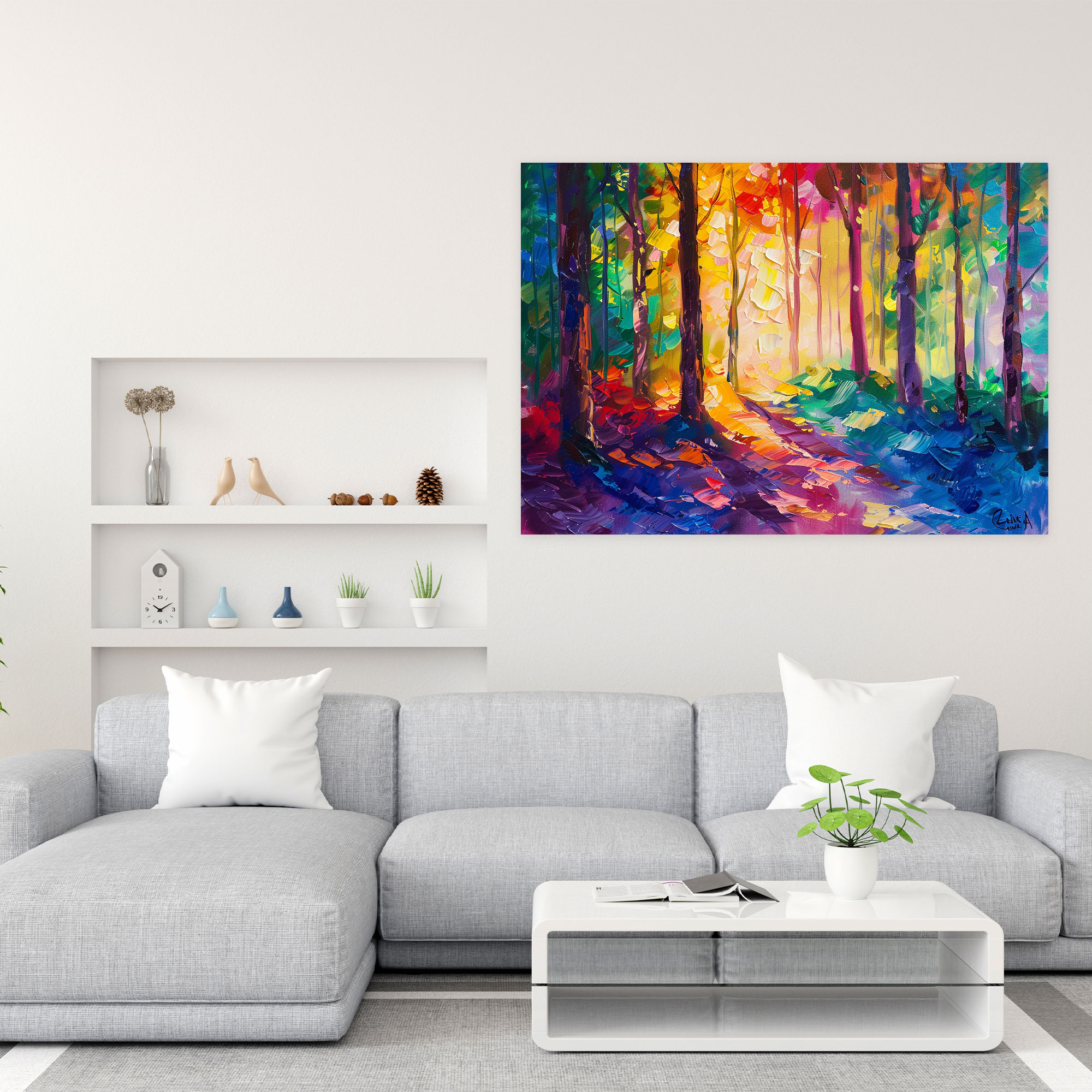 Whimsical Forest Leonid Afremov Wall Art - Leonid Afremov, Wall Decoration, Canvas, Wall Art