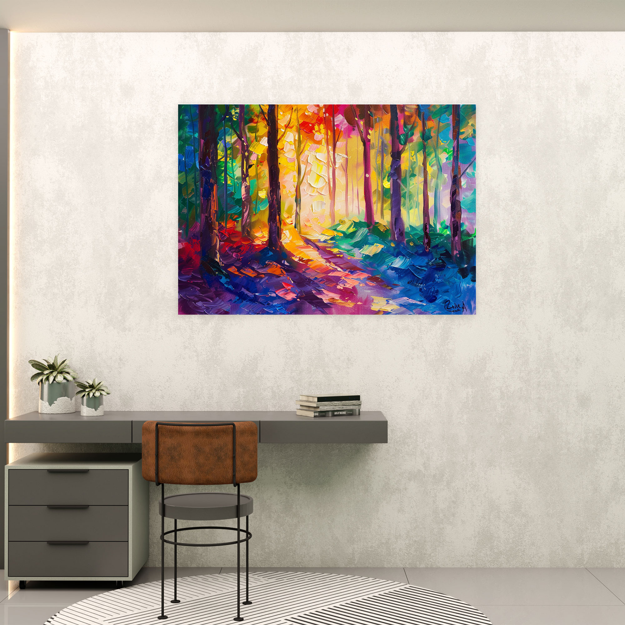 Whimsical Forest Leonid Afremov Wall Art - Leonid Afremov, Wall Decoration, Canvas, Wall Art