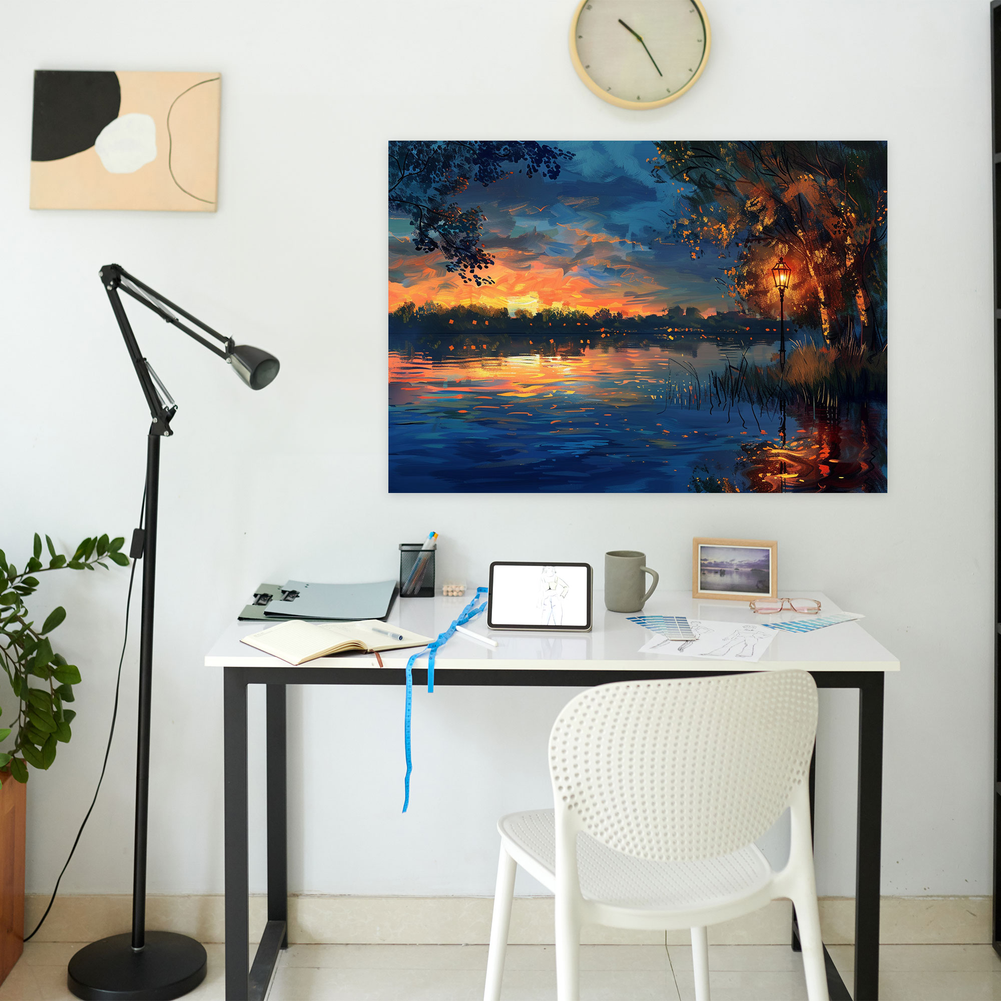 Serene Waterfront Canvas Print - Leonid Afremov, Canvas, Leonid Afremov, Canvas Wall Art