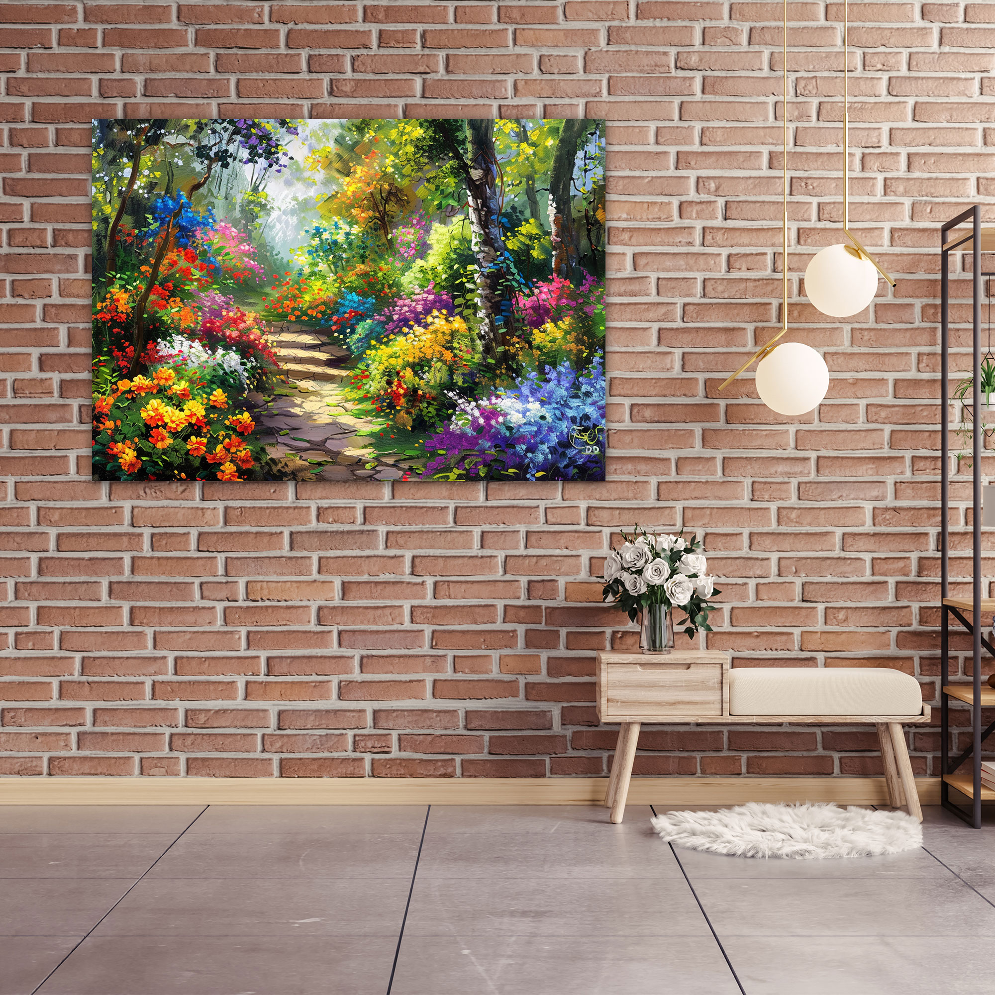 Enchanting Garden Canvas Print - Leonid Afremov, Canvas Wall Art, Wall Decoration, Canvas
