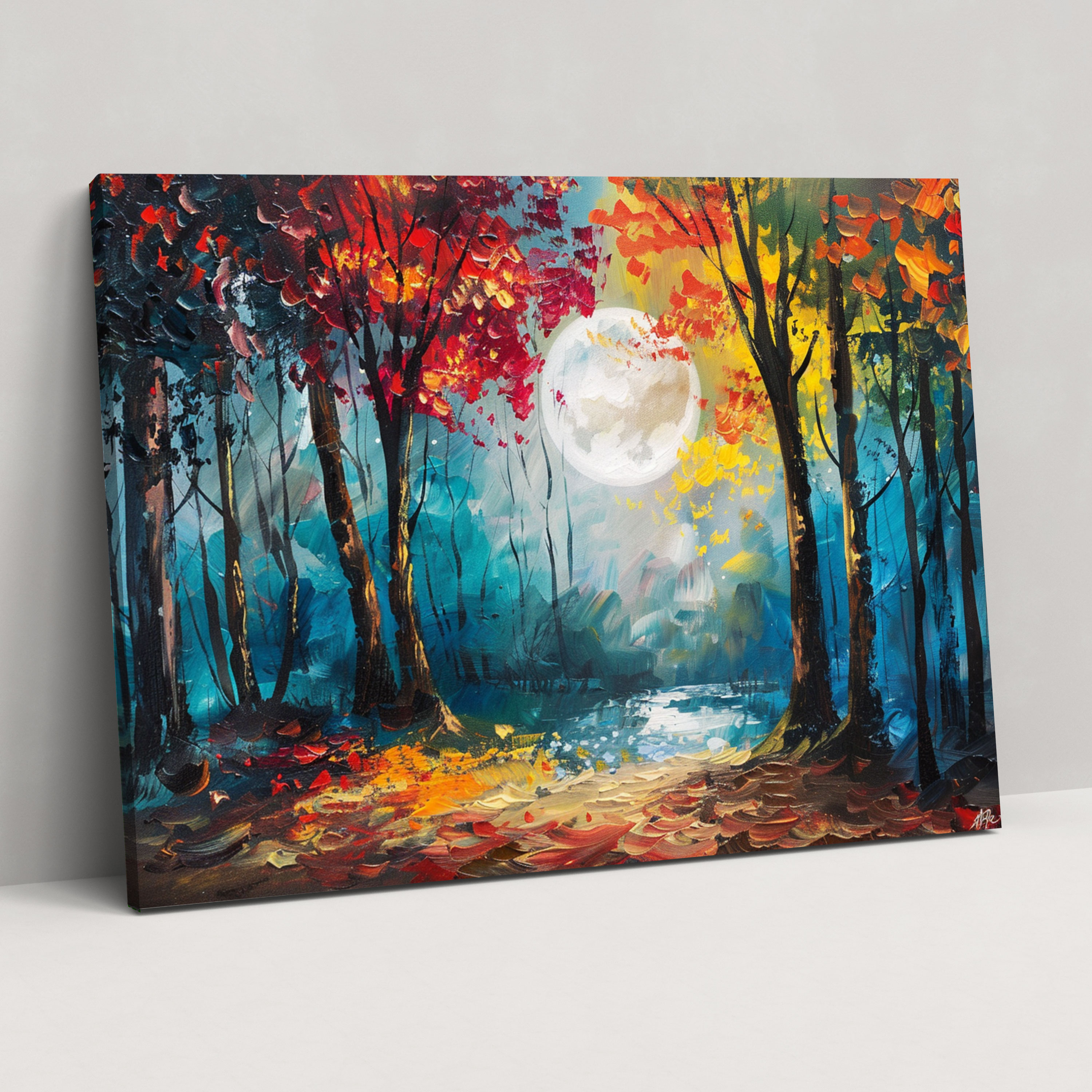 Moonlit Forest Canvas Print - Leonid Afremov, Wall Decoration, Canvas Wall Art, Canvas