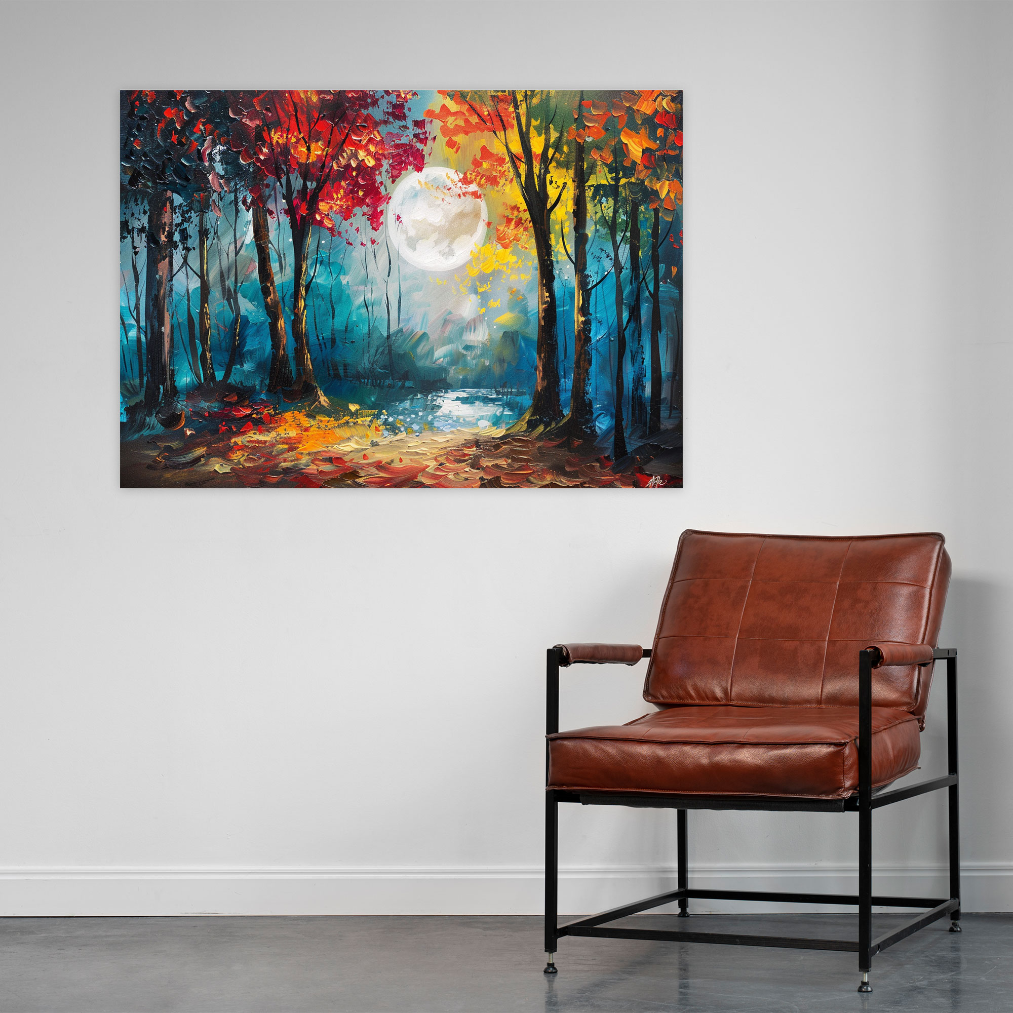 Moonlit Forest Canvas Print - Leonid Afremov, Wall Decoration, Canvas Wall Art, Canvas
