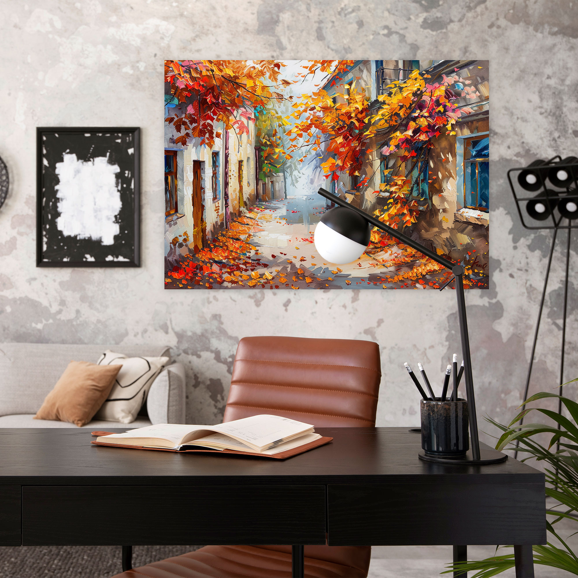 Autumn Alleyway Canvas Print - Leonid Afremov, Canvas, Canvas Print, Wall Art