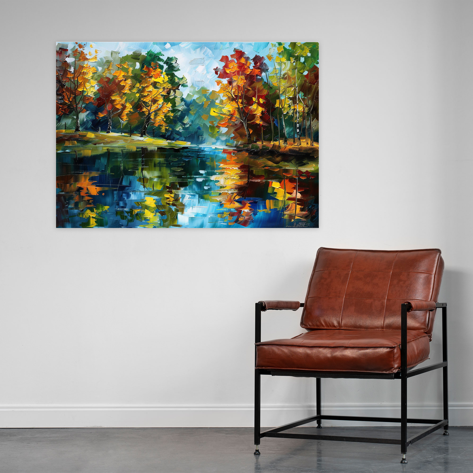 Peaceful Lakeside Canvas Print - Leonid Afremov, Home Decoration, Wall Decoration, Canvas Wall Art
