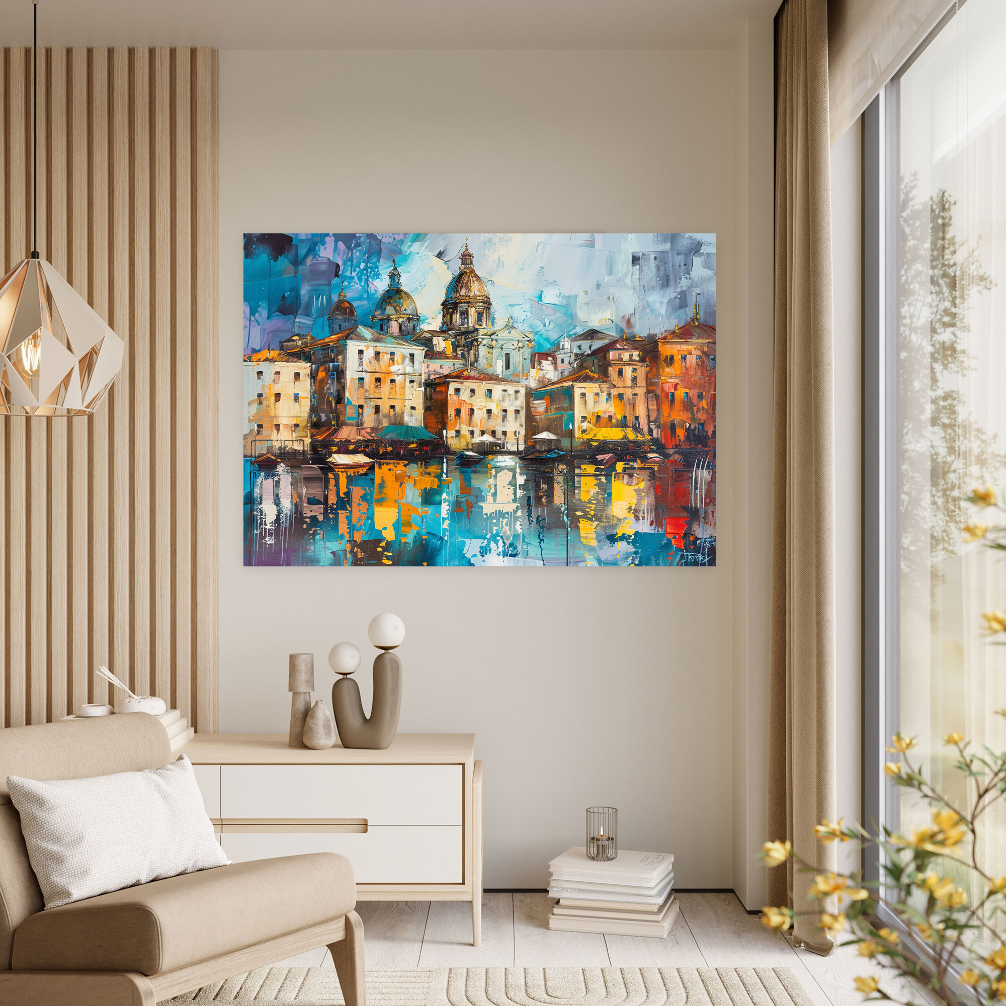 Leonid Afremov Canvas Print Cityscape Wall Art - Leonid Afremov, Leonid Afremov, Wall Decoration, Home Decoration