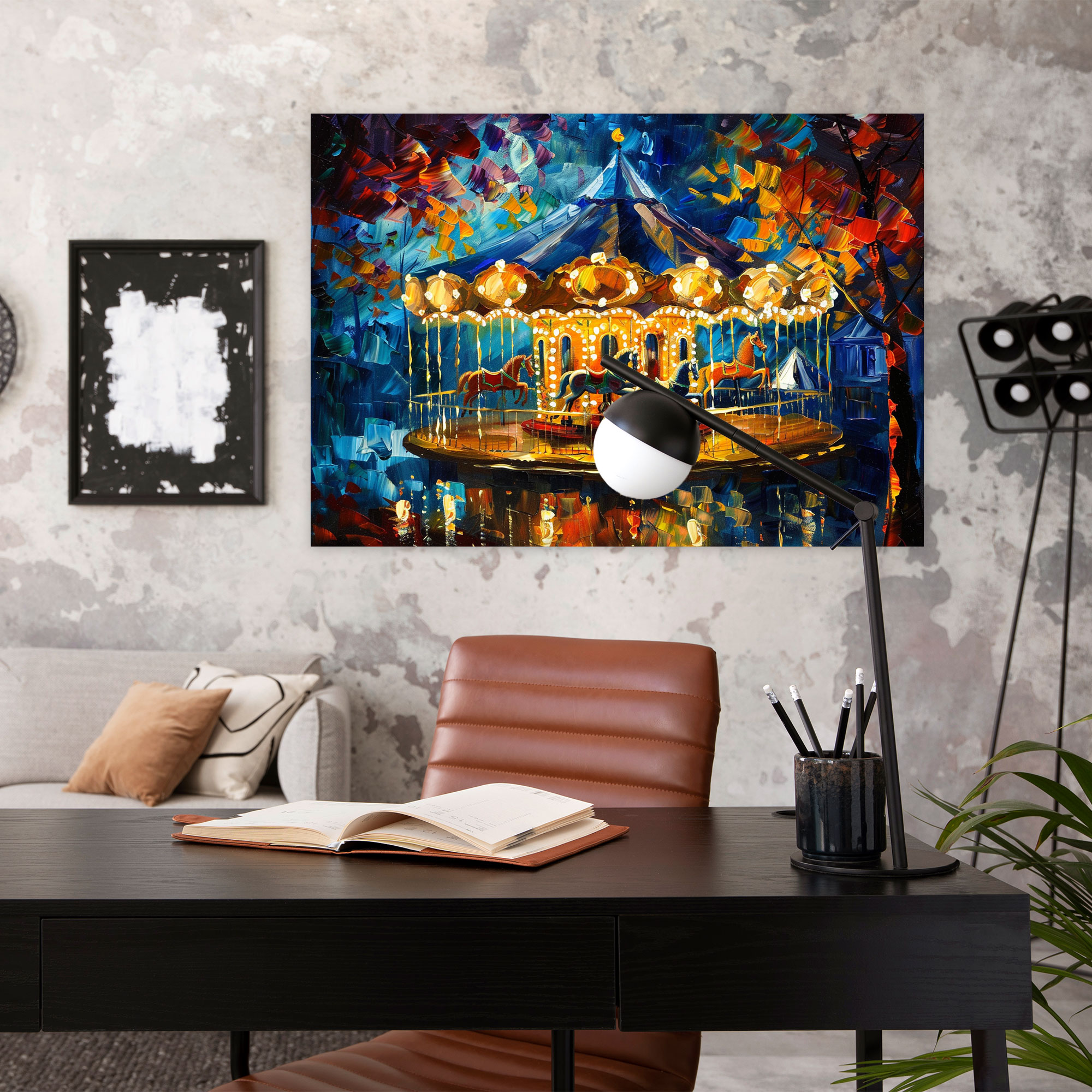 Leonid Afremov Wall Art Carousel Canvas Print - Leonid Afremov, Canvas Print, Canvas Wall Art, Home Decoration