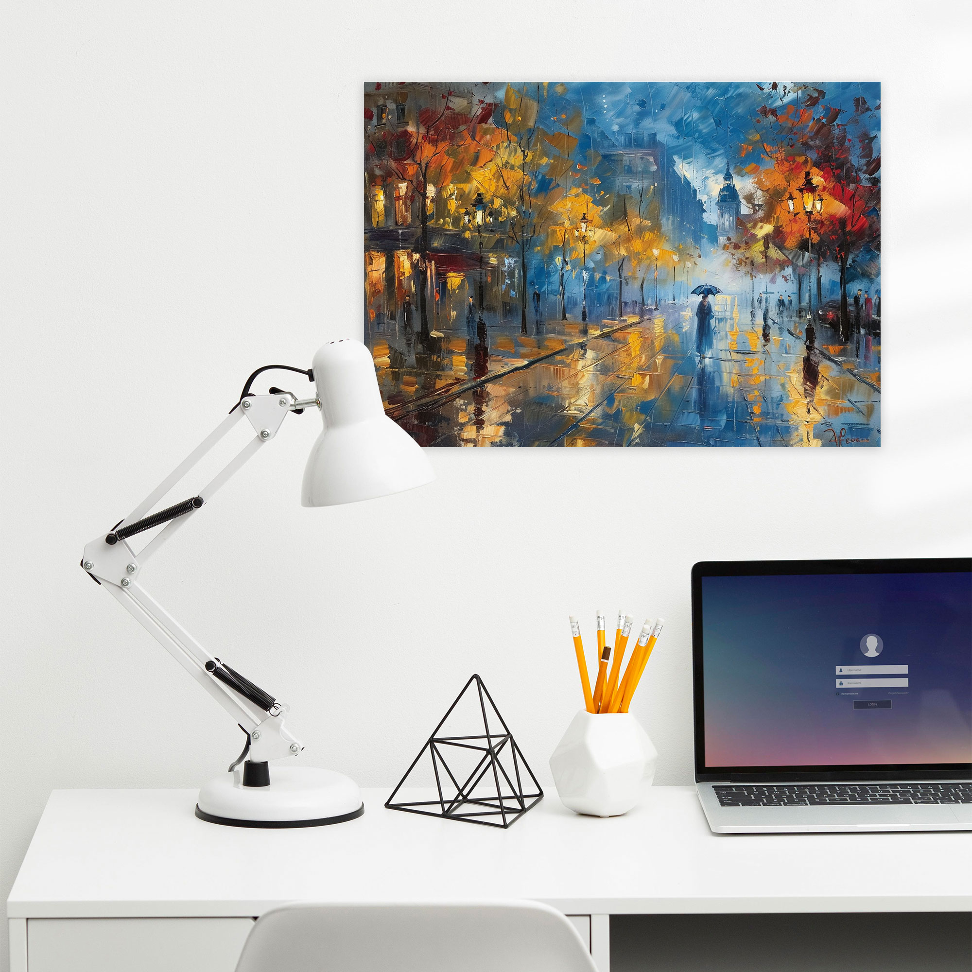 Leonid Afremov Wall Art Rainy Street Canvas Print - Leonid Afremov, Home Decoration, Canvas Print, Canvas