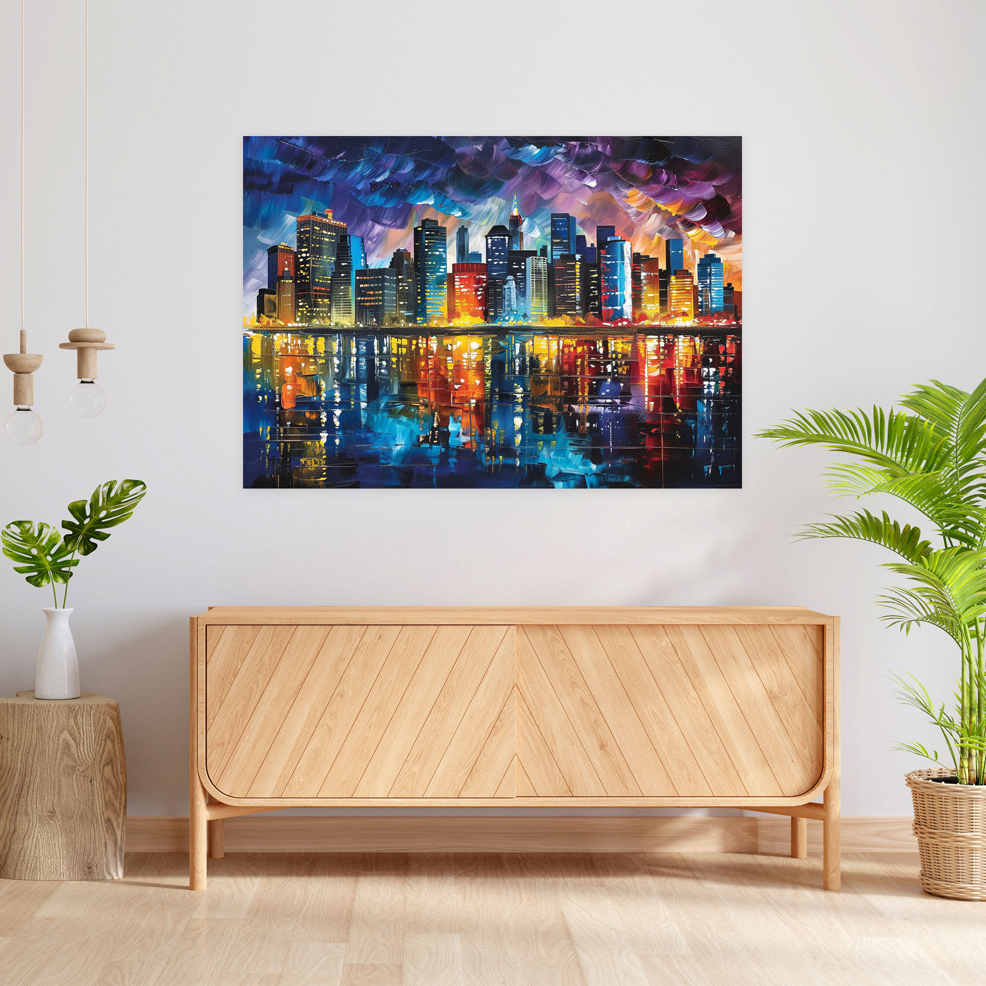 Leonid Afremov Şehir Manzaralı Kanvas Tablo - Ev Dekorasyonu ve Duvar Sanatı