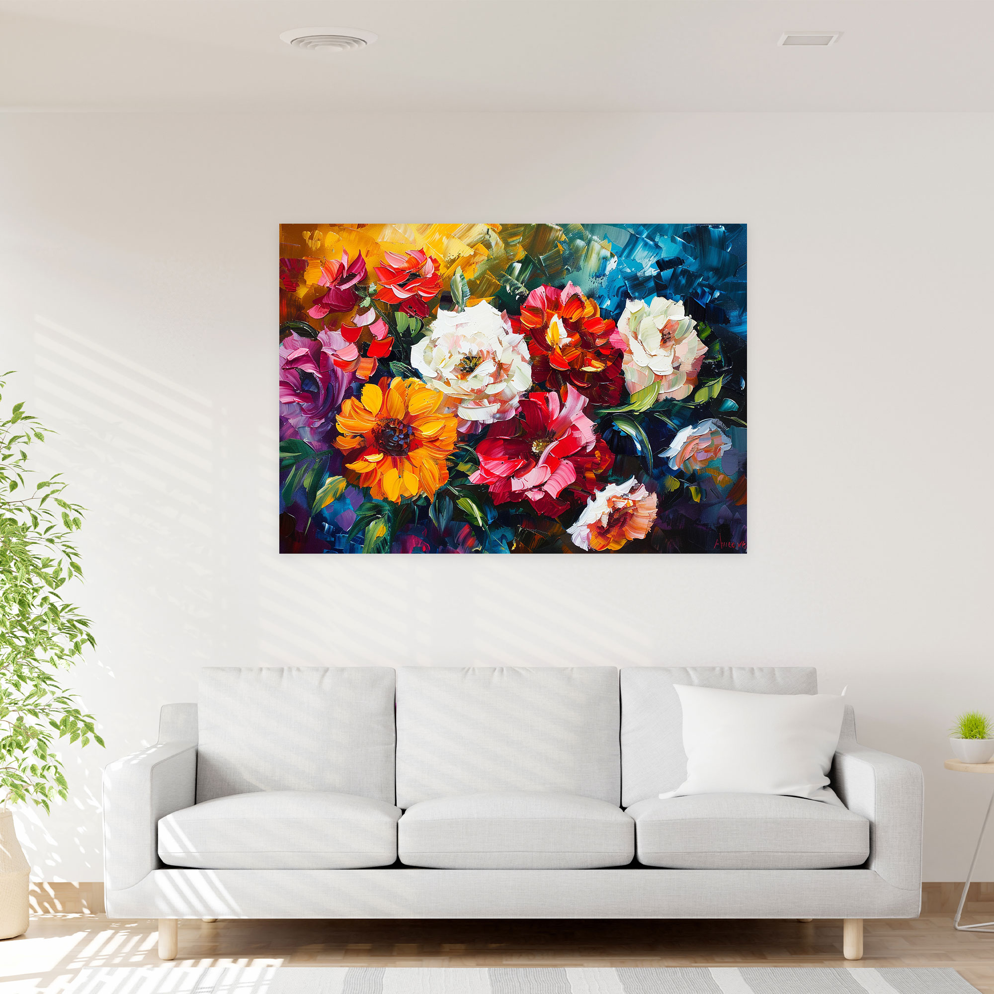 Leonid Afremov Floral Wall Art - Leonid Afremov, Home Decoration, Wall Art, Leonid Afremov