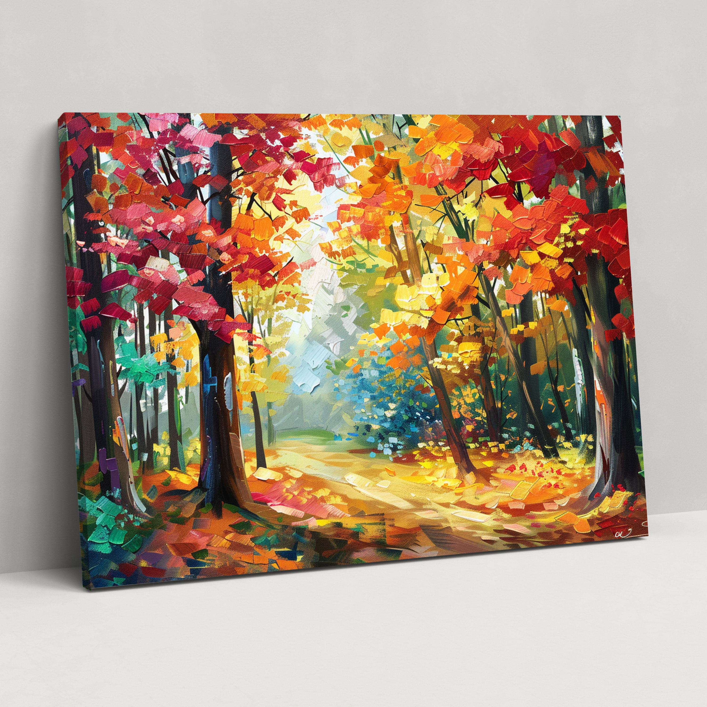 Leonid Afremov Autumn Forest Canvas Print - Leonid Afremov, Canvas Print, Canvas, Home Decoration