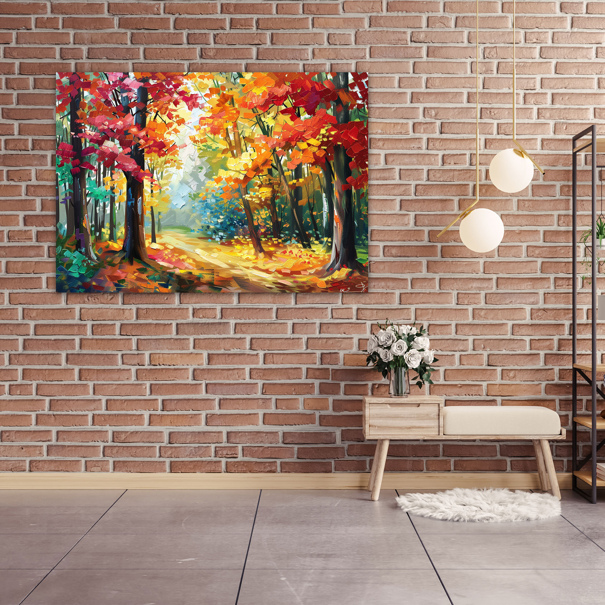 Leonid Afremov Autumn Forest Canvas Print - Leonid Afremov, Canvas Print, Canvas, Home Decoration