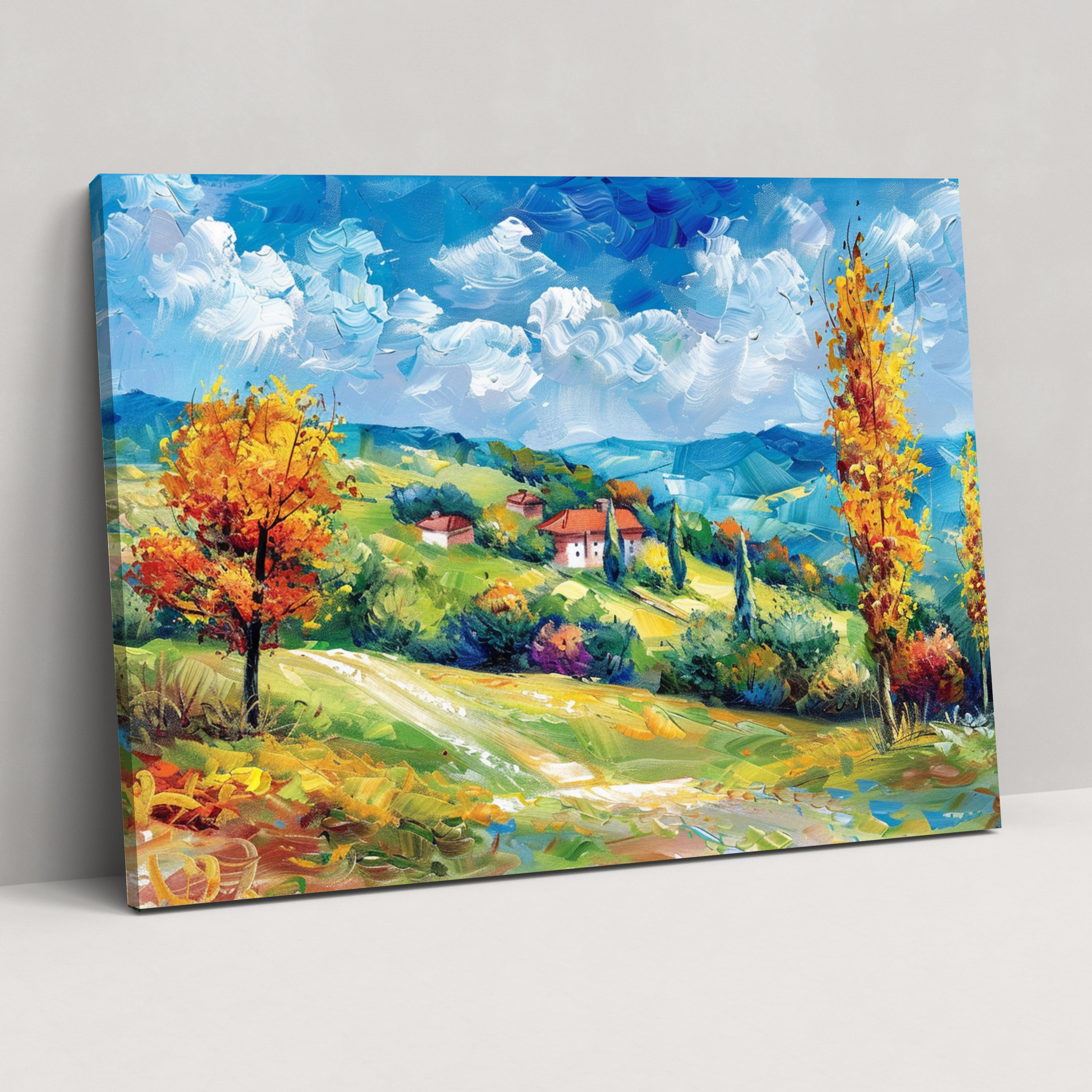 Leonid Afremov Countryside Canvas Print - Leonid Afremov, Wall Art, Leonid Afremov, Wall Decoration